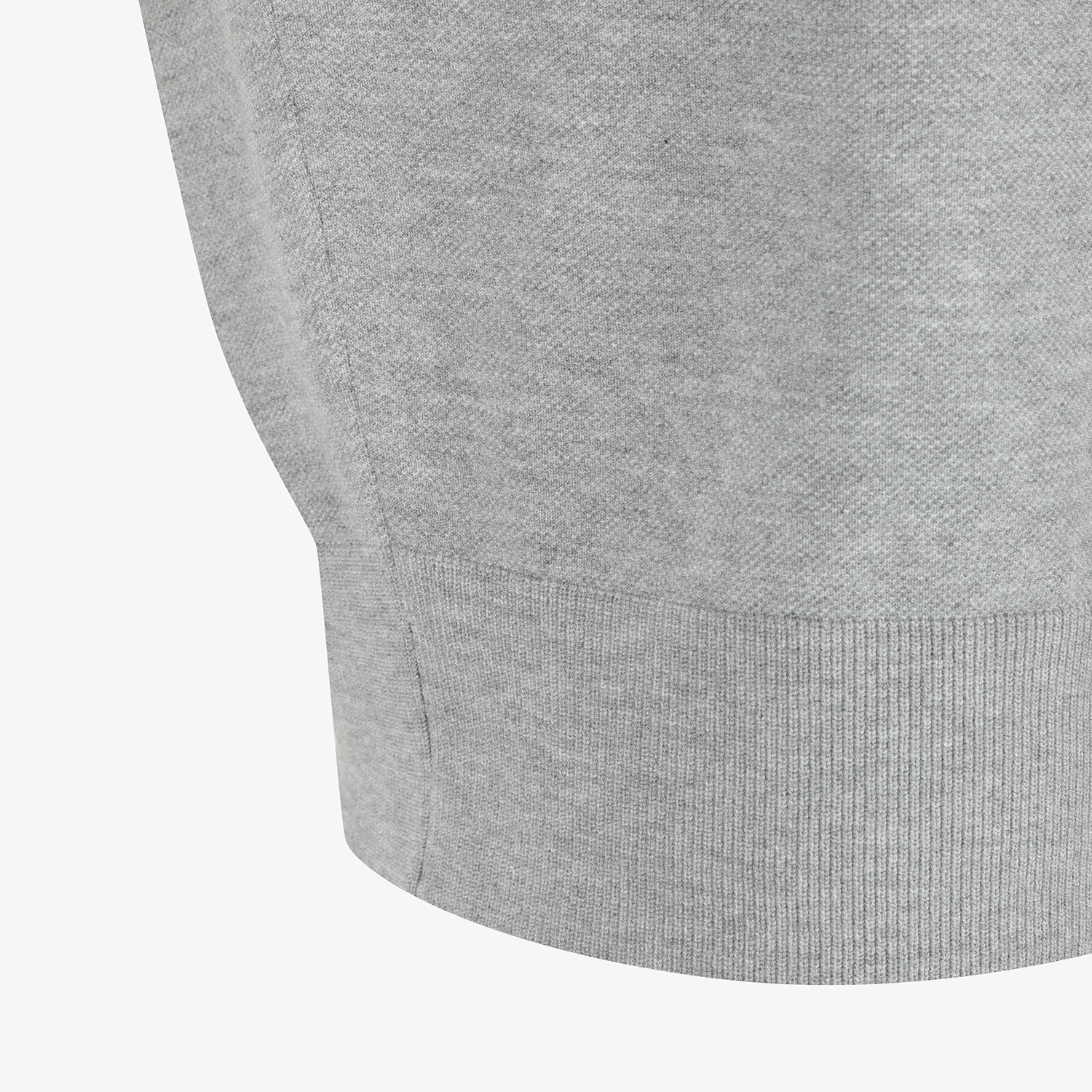 Áo knit golf nữ cổ tim tay ngắn màu xám — ảnh 6