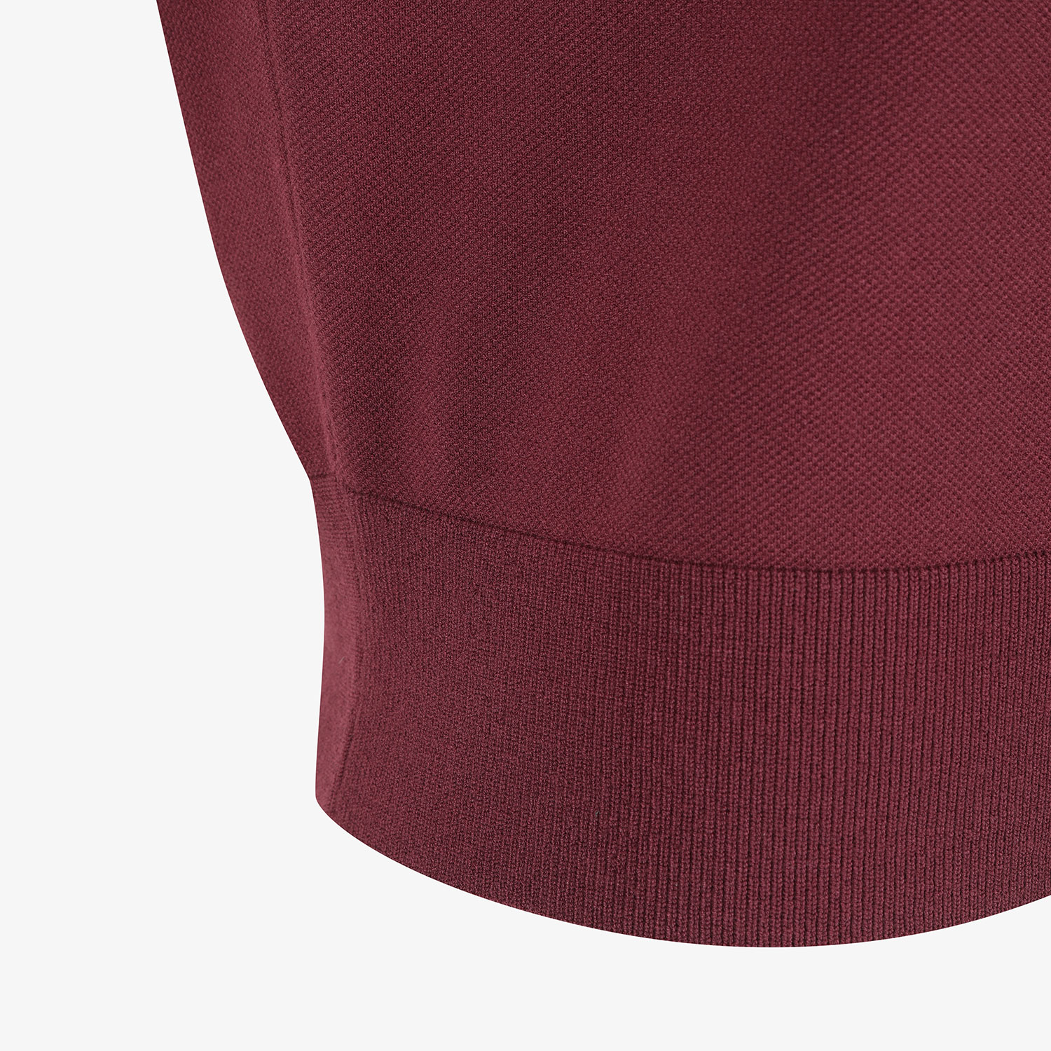 Áo knit golf nữ cổ tim màu đỏ rượu vang — ảnh 6