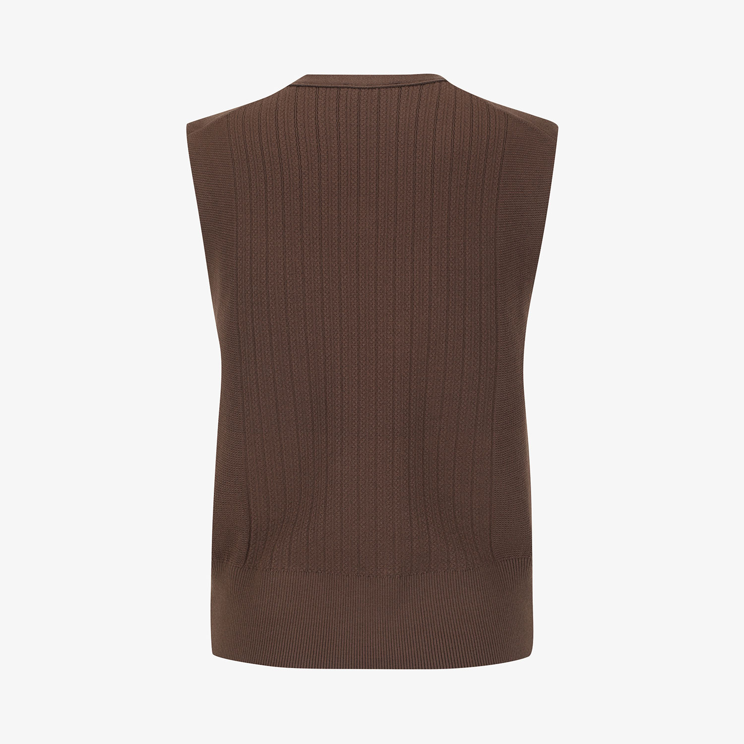 Áo vest golf nữ dáng suông cổ chữ V màu nâu — ảnh 3