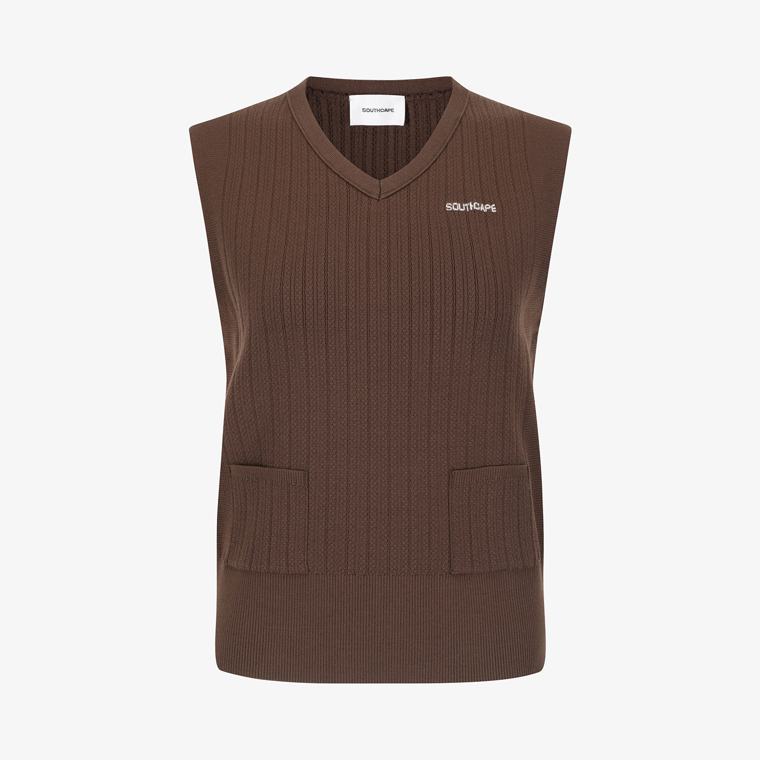 Áo vest golf nữ dáng suông cổ chữ V màu nâu — ảnh 2