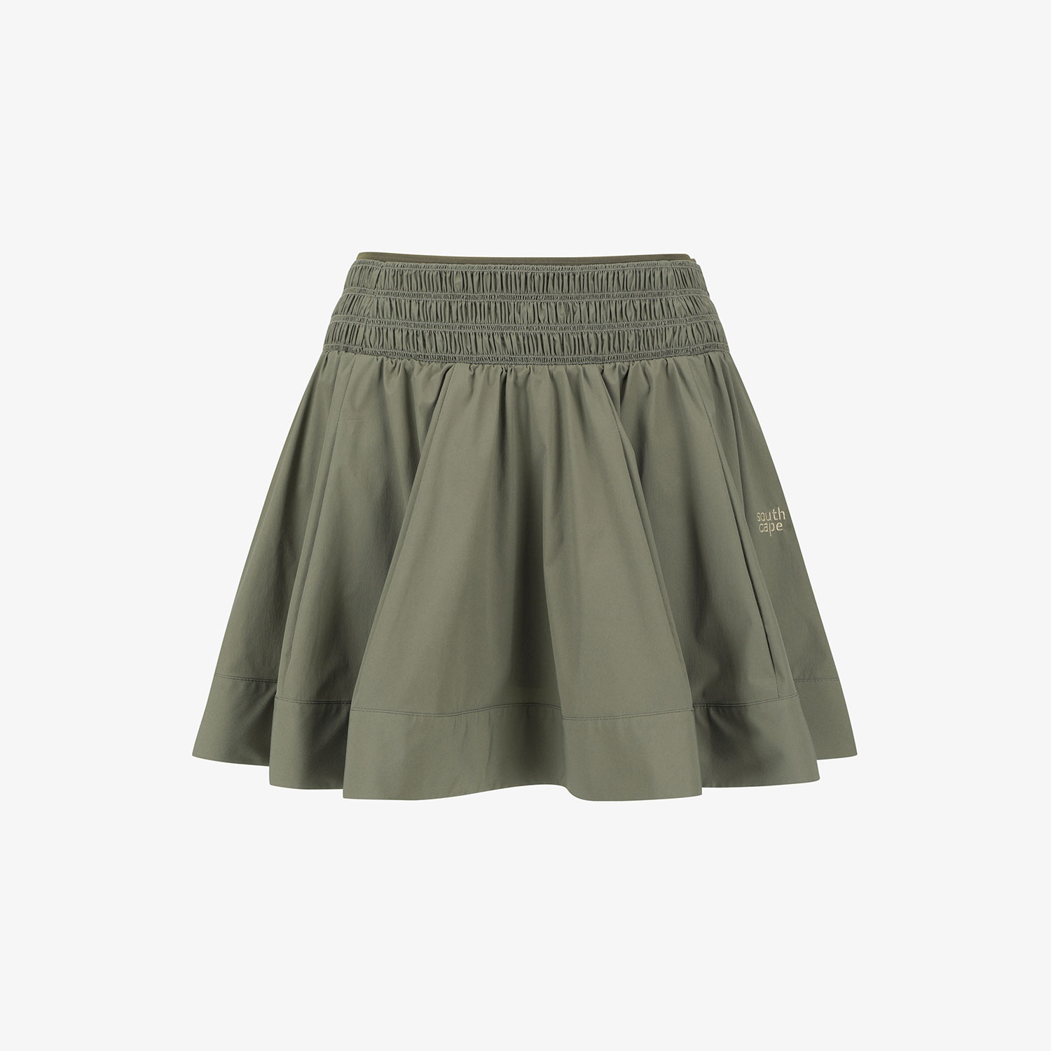 Váy golf nữ dáng xòe cạp chun màu kaki — ảnh 2