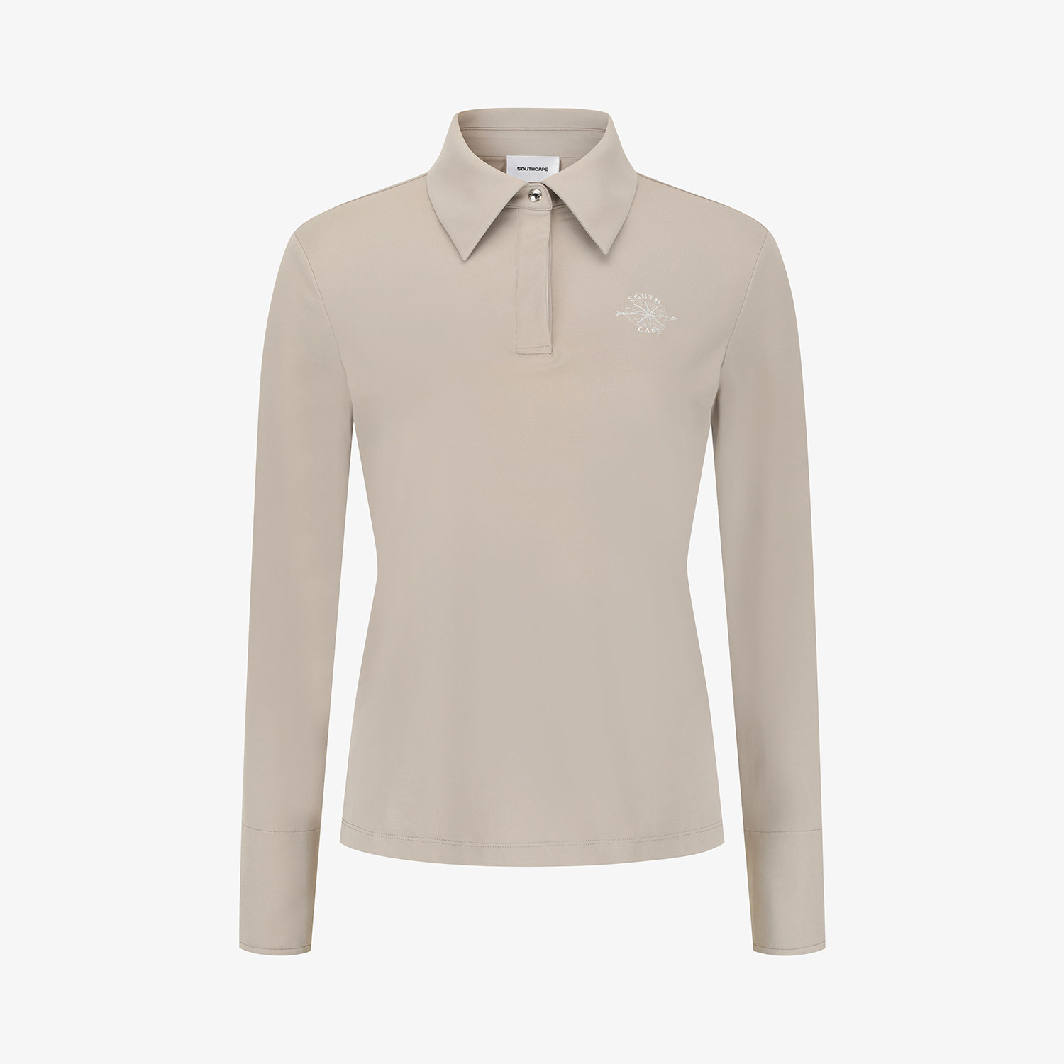 Áo golf nữ Southcape tay dài cổ bẻ màu cát nhạt