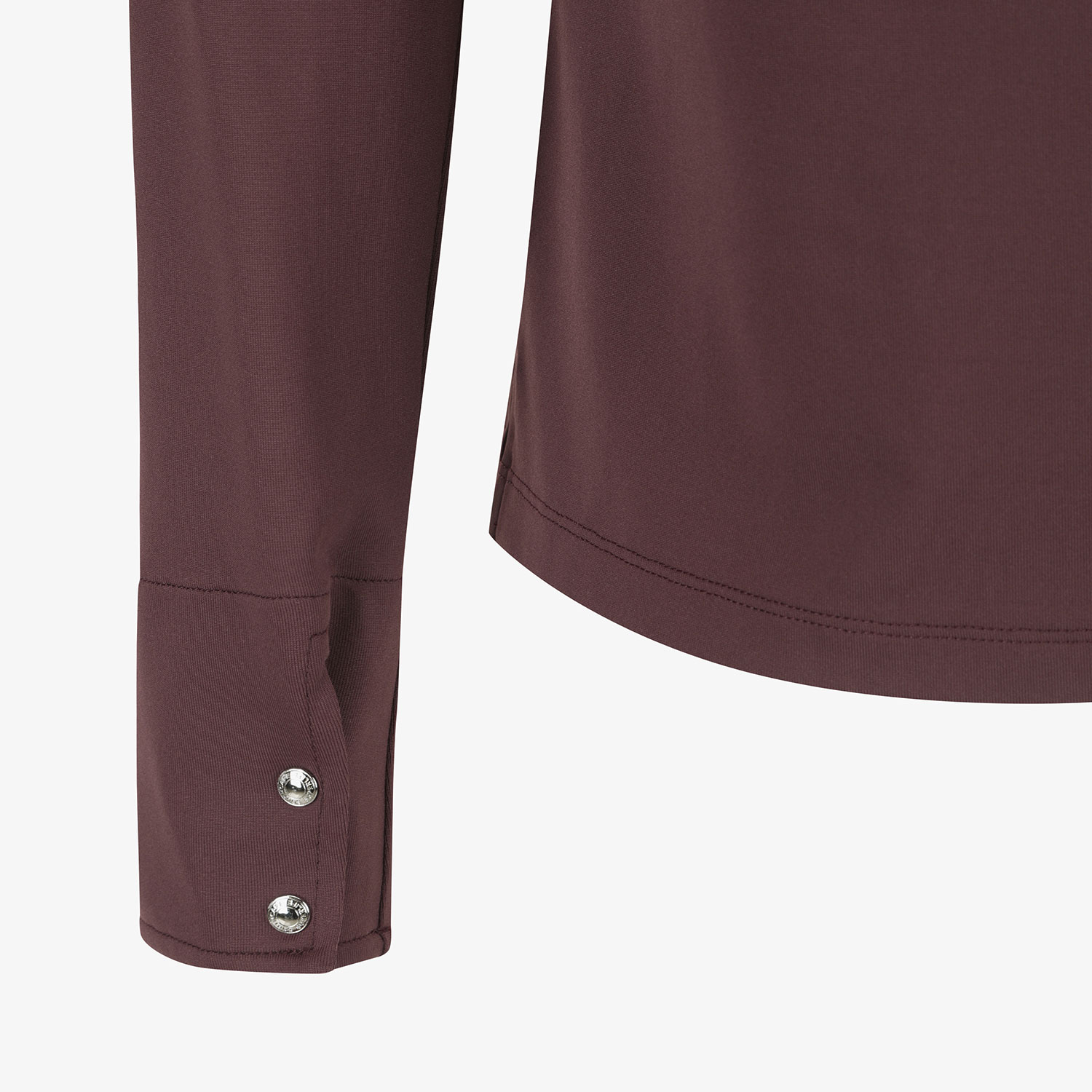 Áo golf nữ tay dài cổ bẻ màu đỏ rượu vang — ảnh 6