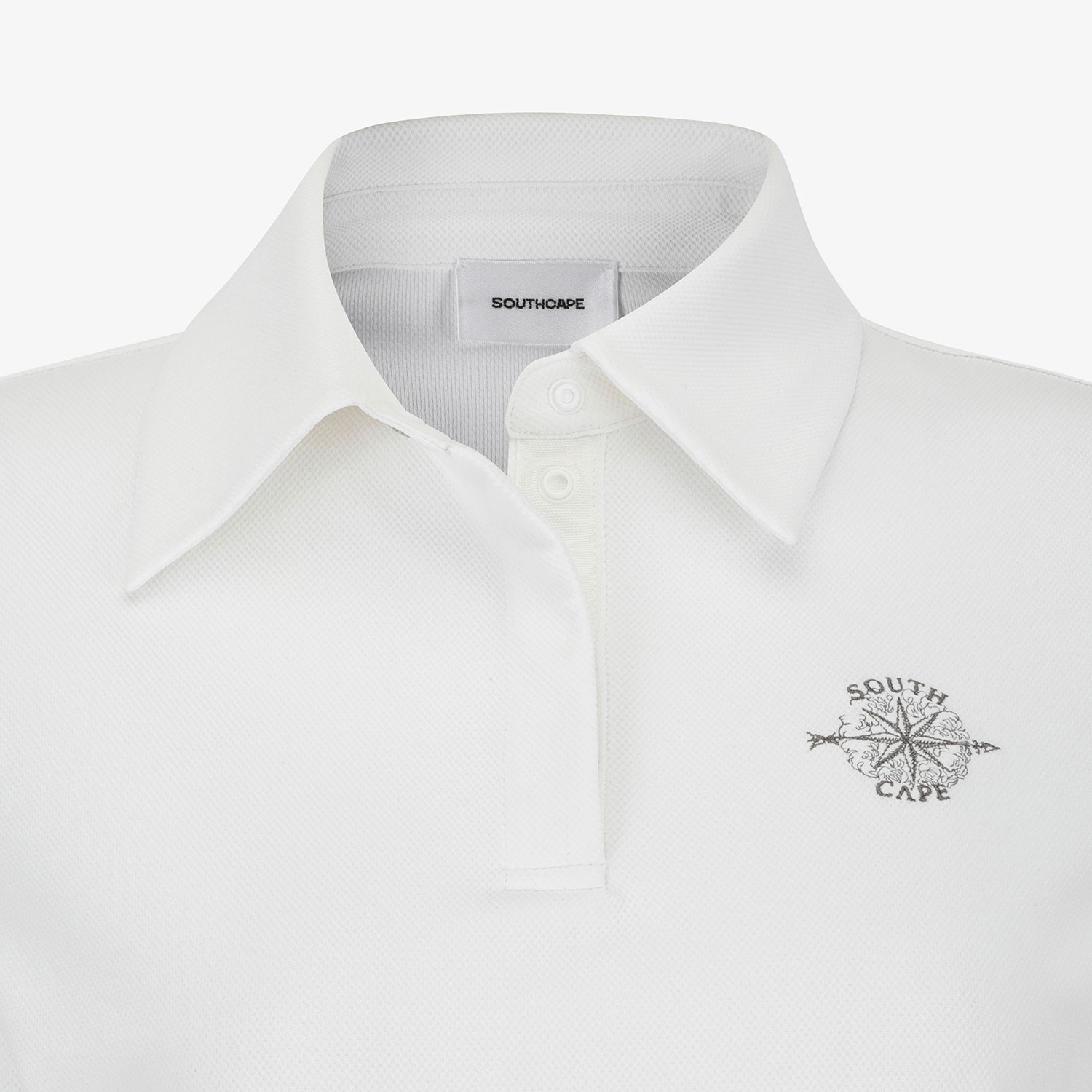 Áo golf nữ tay dài cổ bẻ màu trắng — ảnh 4