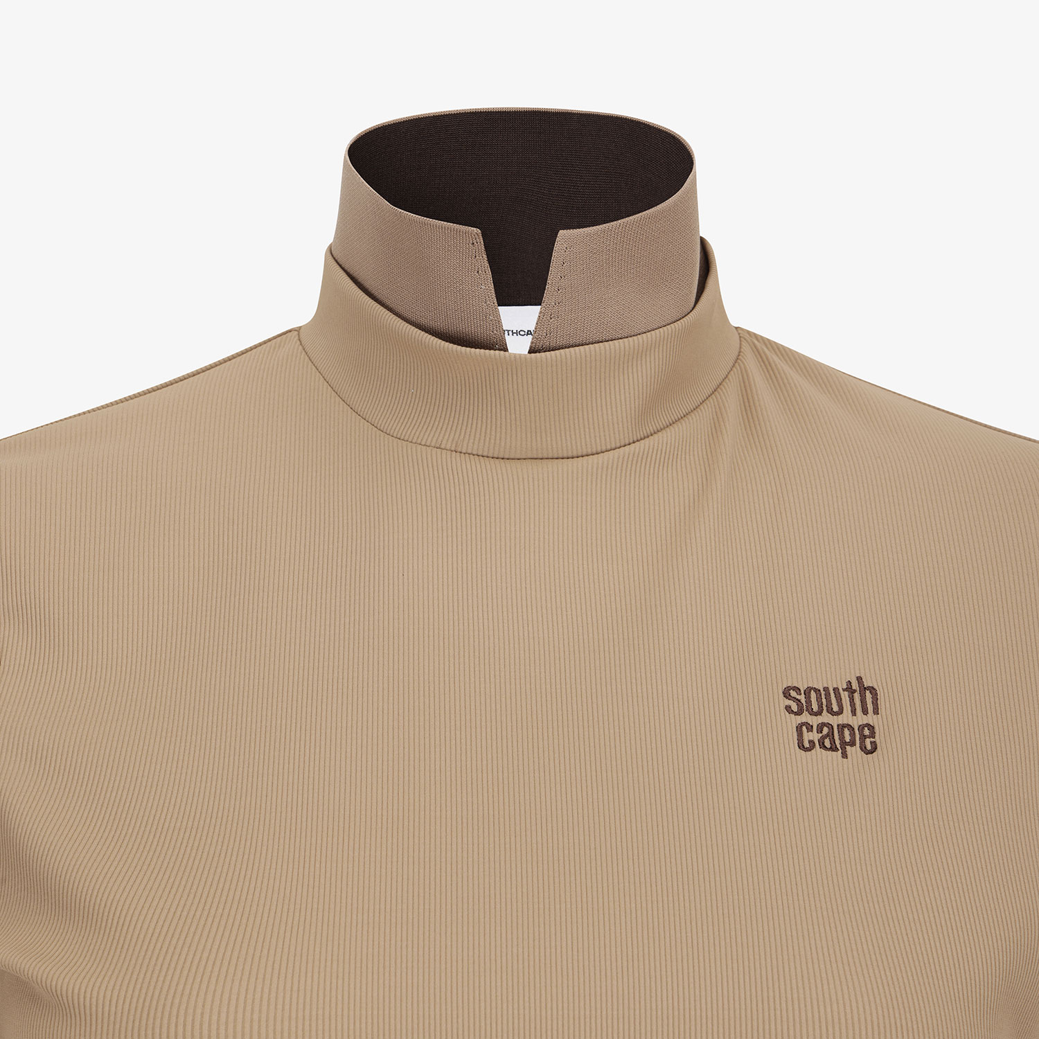 Áo golf nữ cổ đứng tay dài màu be — ảnh 4