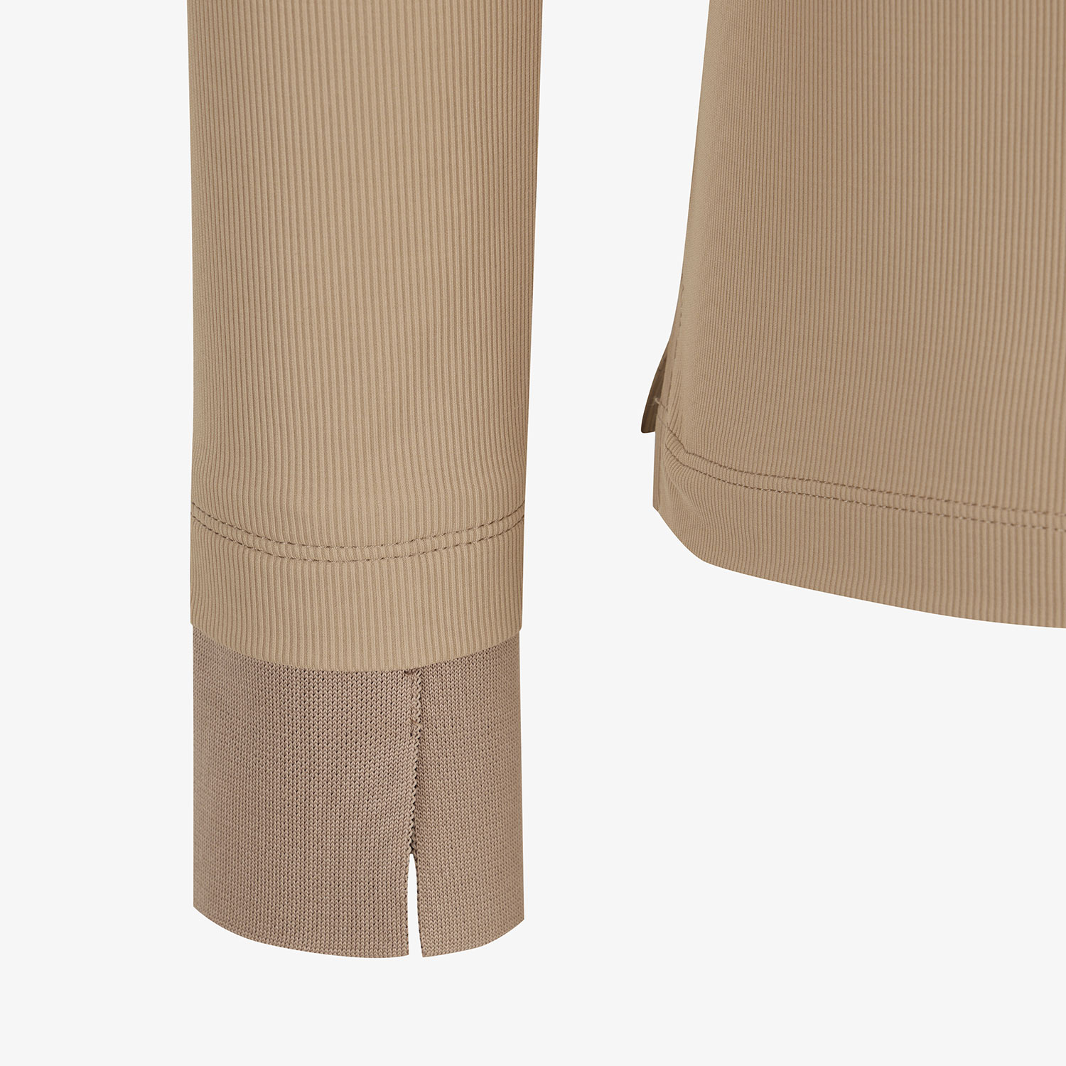 Áo golf nữ cổ đứng tay dài màu be — ảnh 5