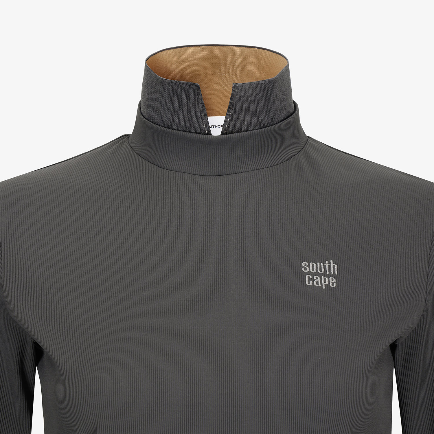 Áo golf nữ tay dài cổ lọ màu xám đậm — ảnh 4