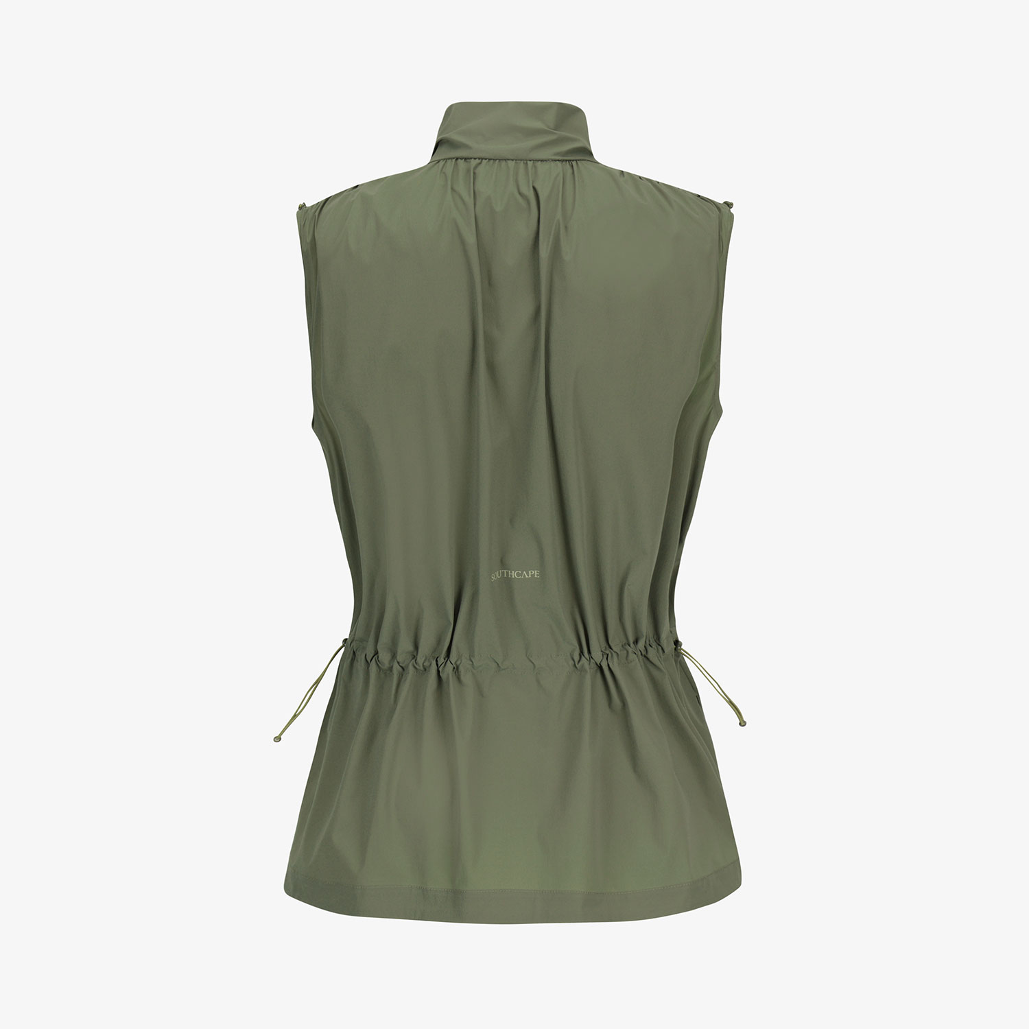 Áo vest golf nữ dáng suông cổ trụ màu kaki — ảnh 3