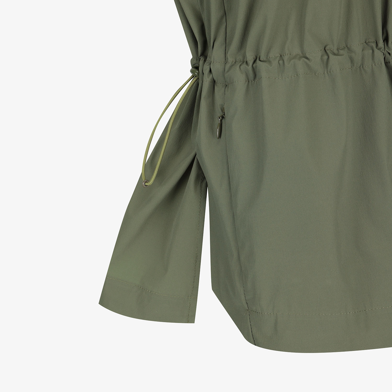 Áo vest golf nữ dáng suông cổ trụ màu kaki — ảnh 6