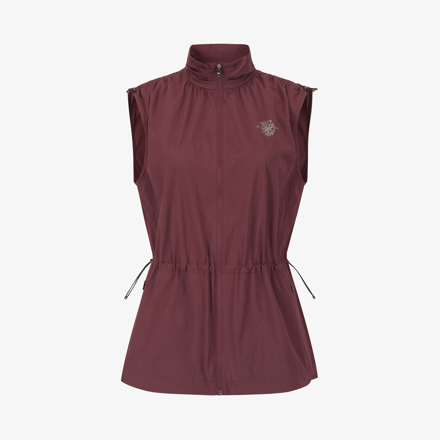 Áo vest golf nữ không tay màu đỏ rượu vang — ảnh 2
