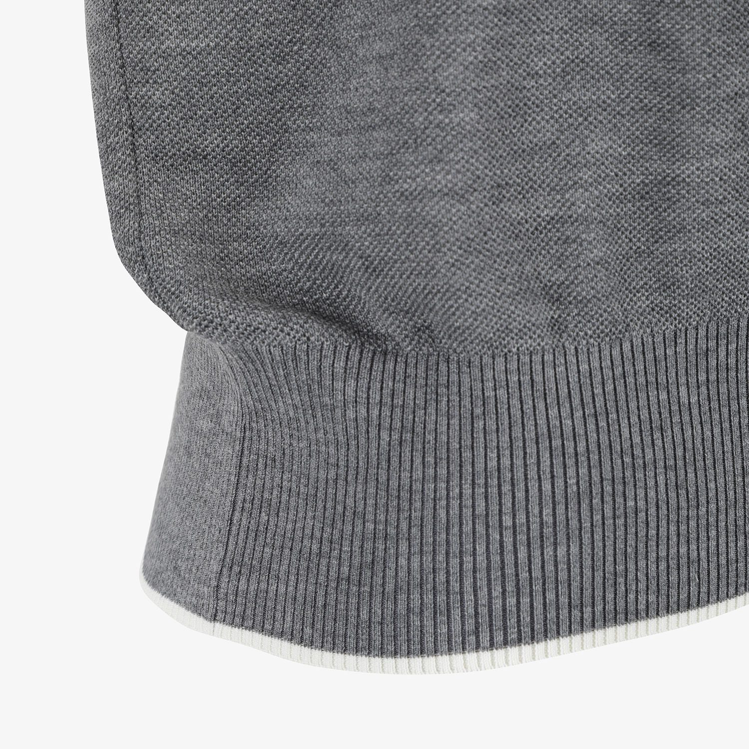 Áo knit golf nữ cổ tròn tay dài màu xám — ảnh 6