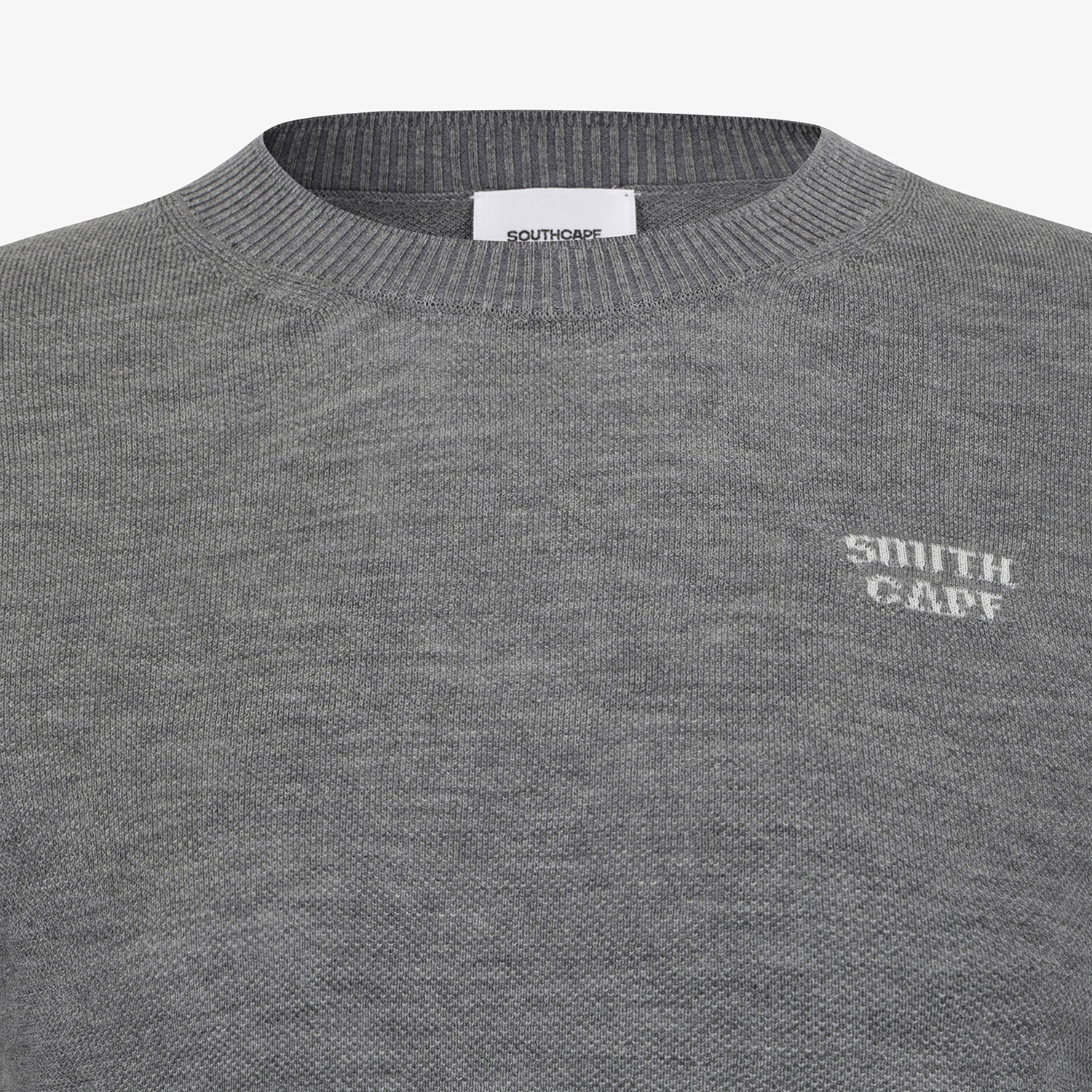 Áo knit golf nữ cổ tròn tay dài màu xám — ảnh 4