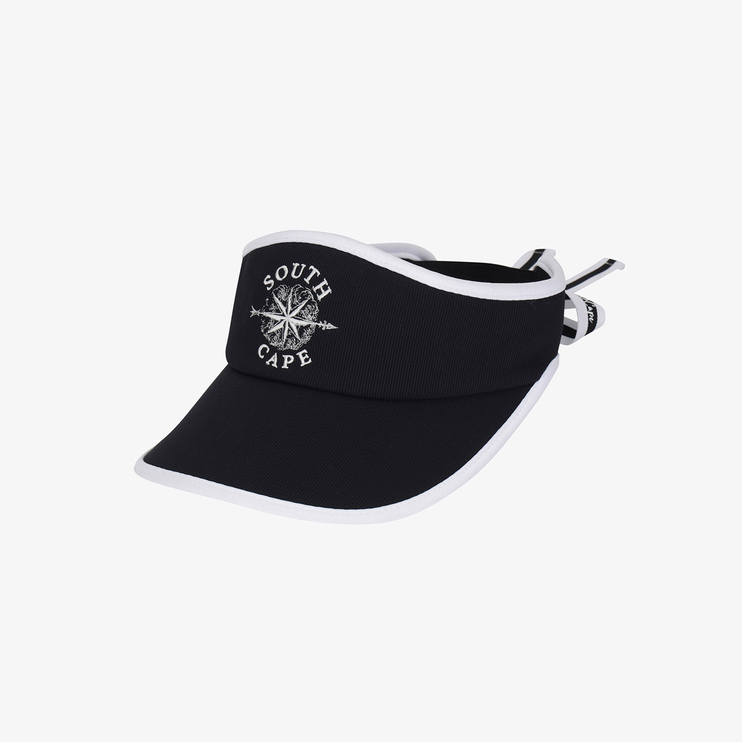 Mũ golf nữ kiểu visors màu đen viền trắng Southcape — ảnh 4
