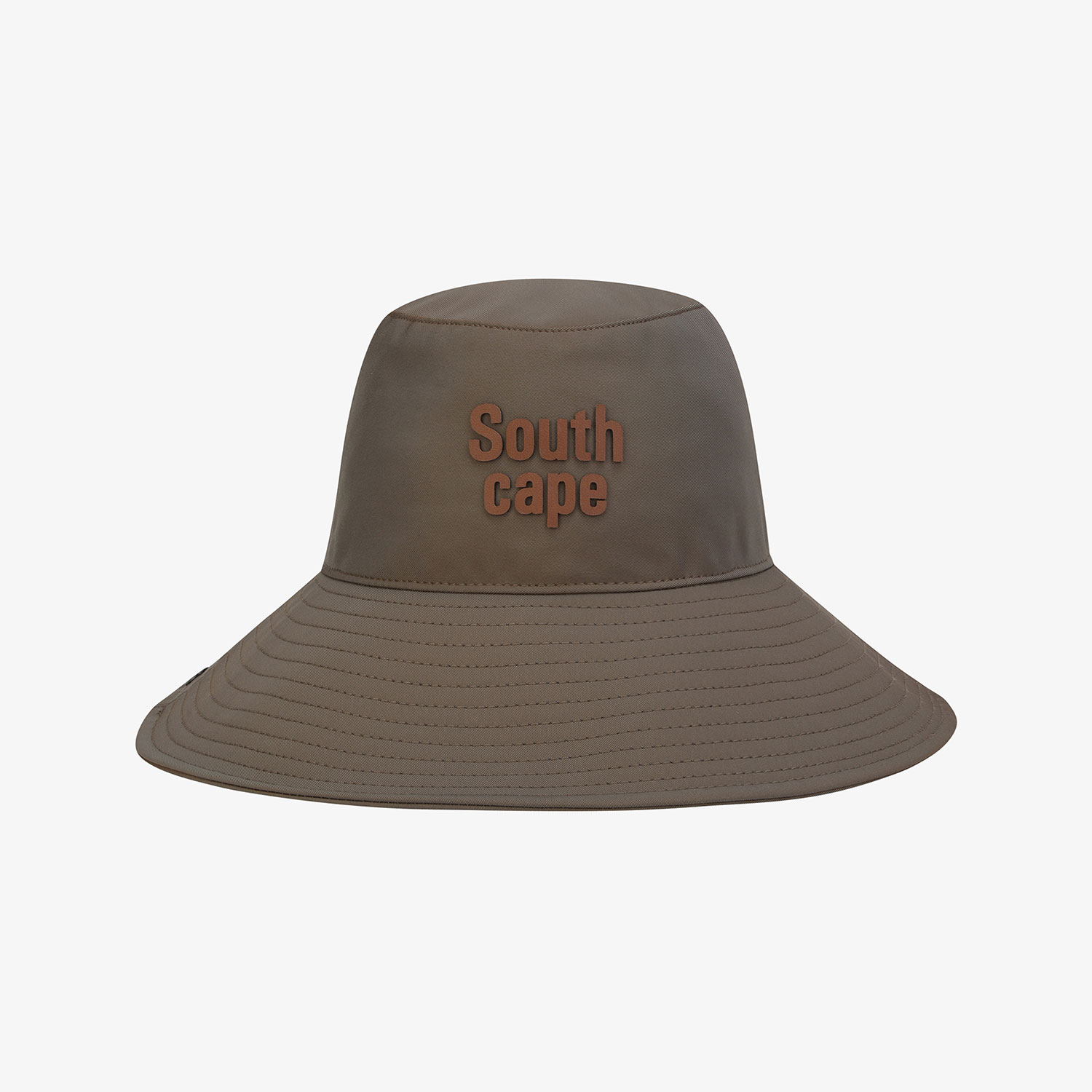 Mũ golf nữ Southcape dáng rộng màu kaki với logo nổi bật