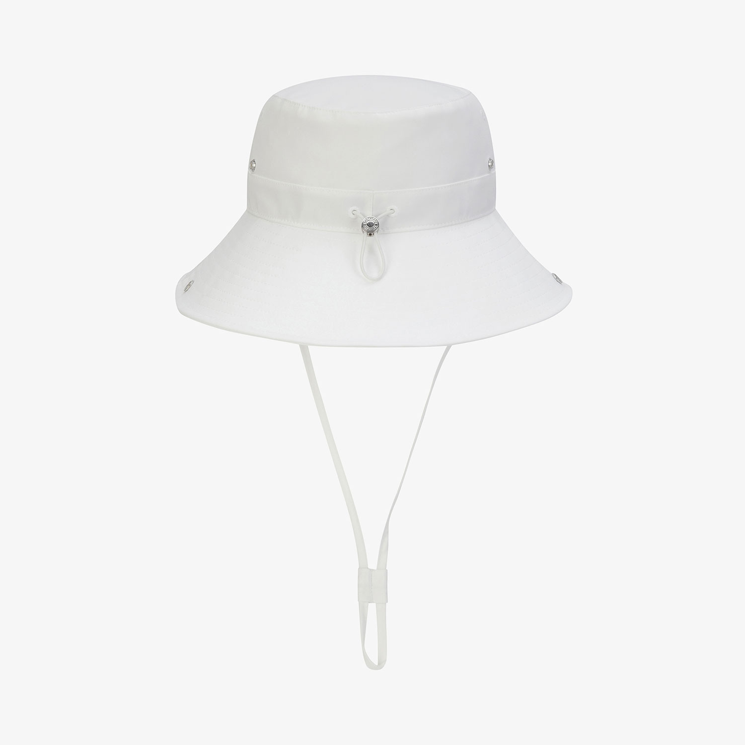 Mũ golf nữ vành rộng màu trắng có dây cằm tiện lợi — ảnh 5