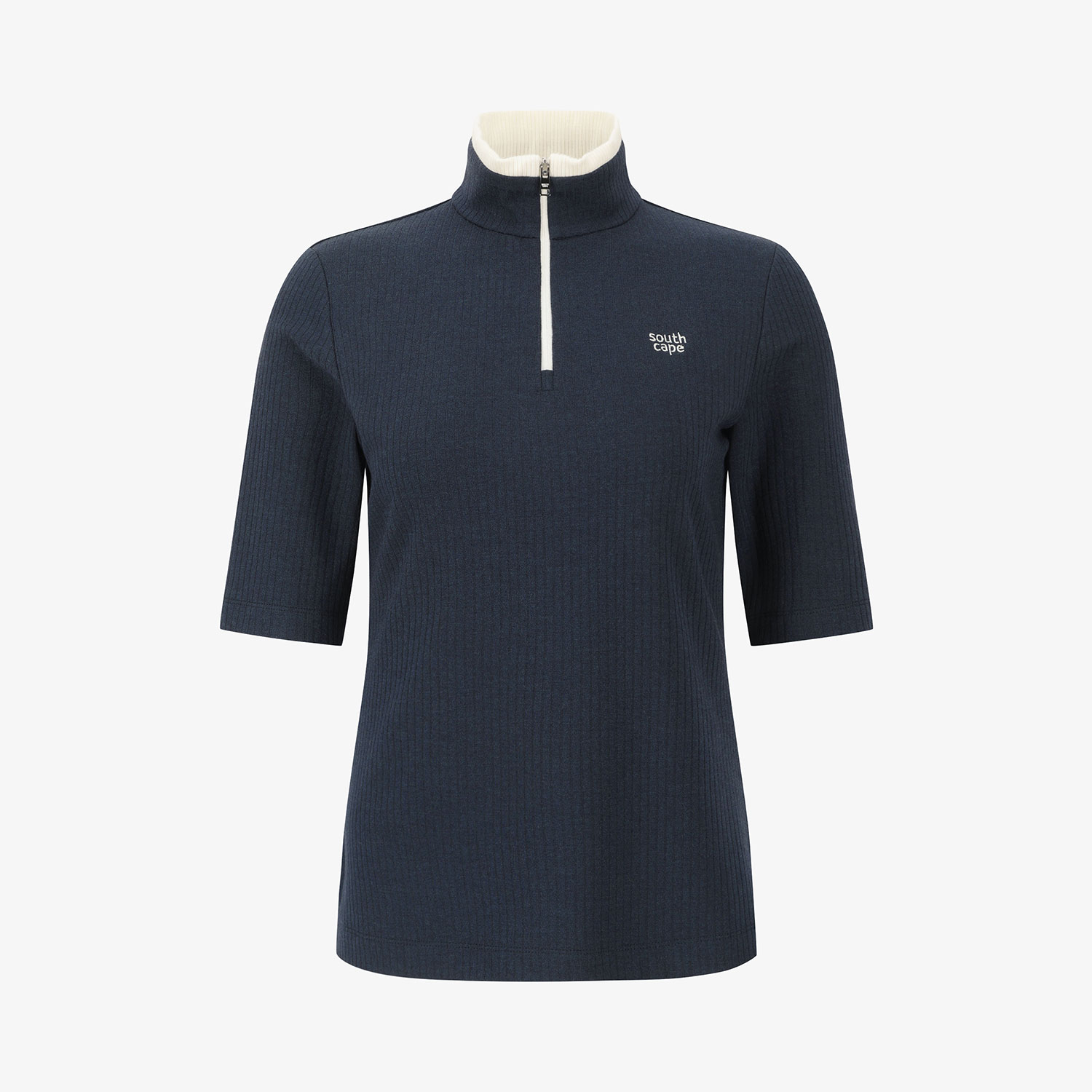 Áo knit golf nữ Southcape cổ cao tay lửng màu xanh navy