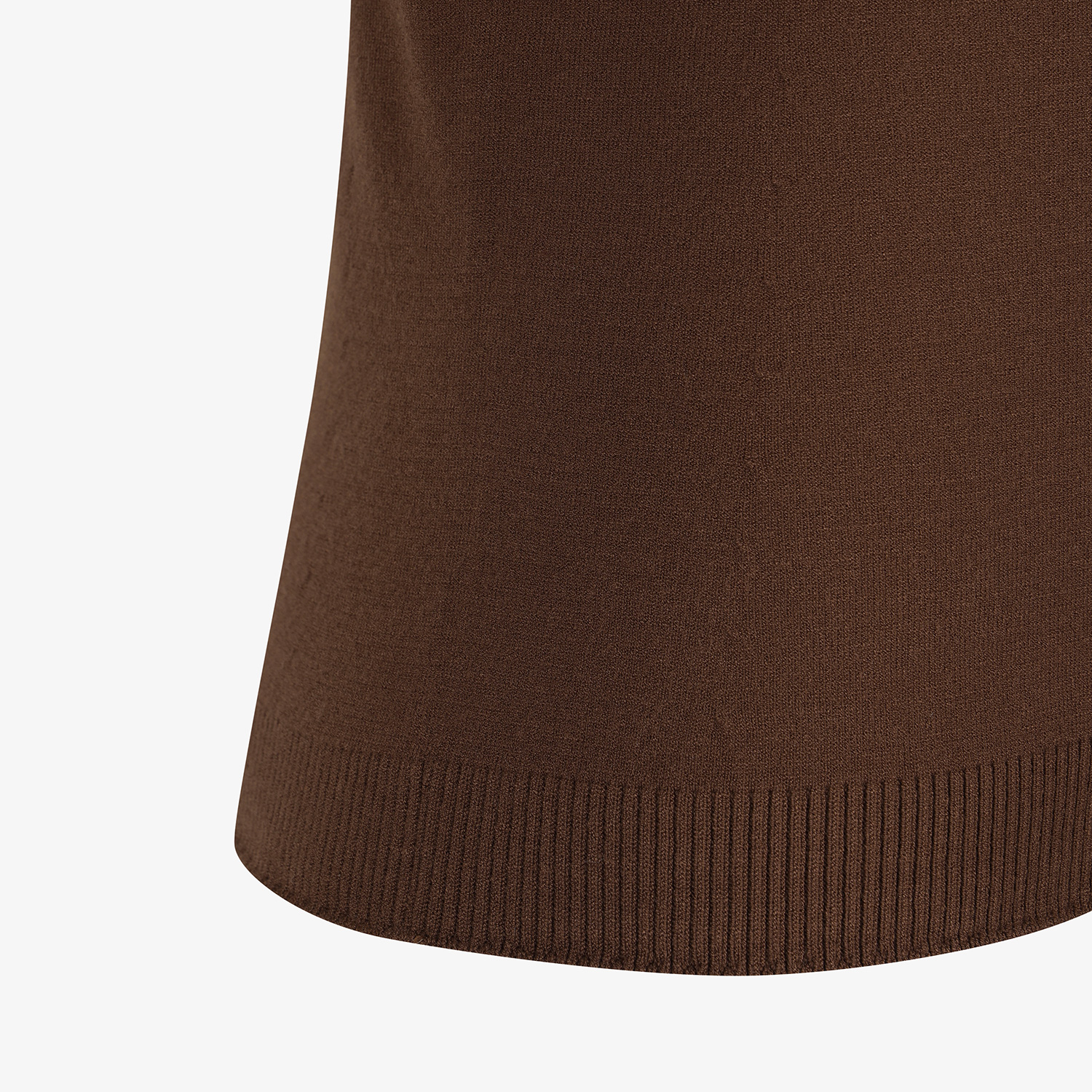Áo knit golf nữ cổ bẻ màu nâu — ảnh 5