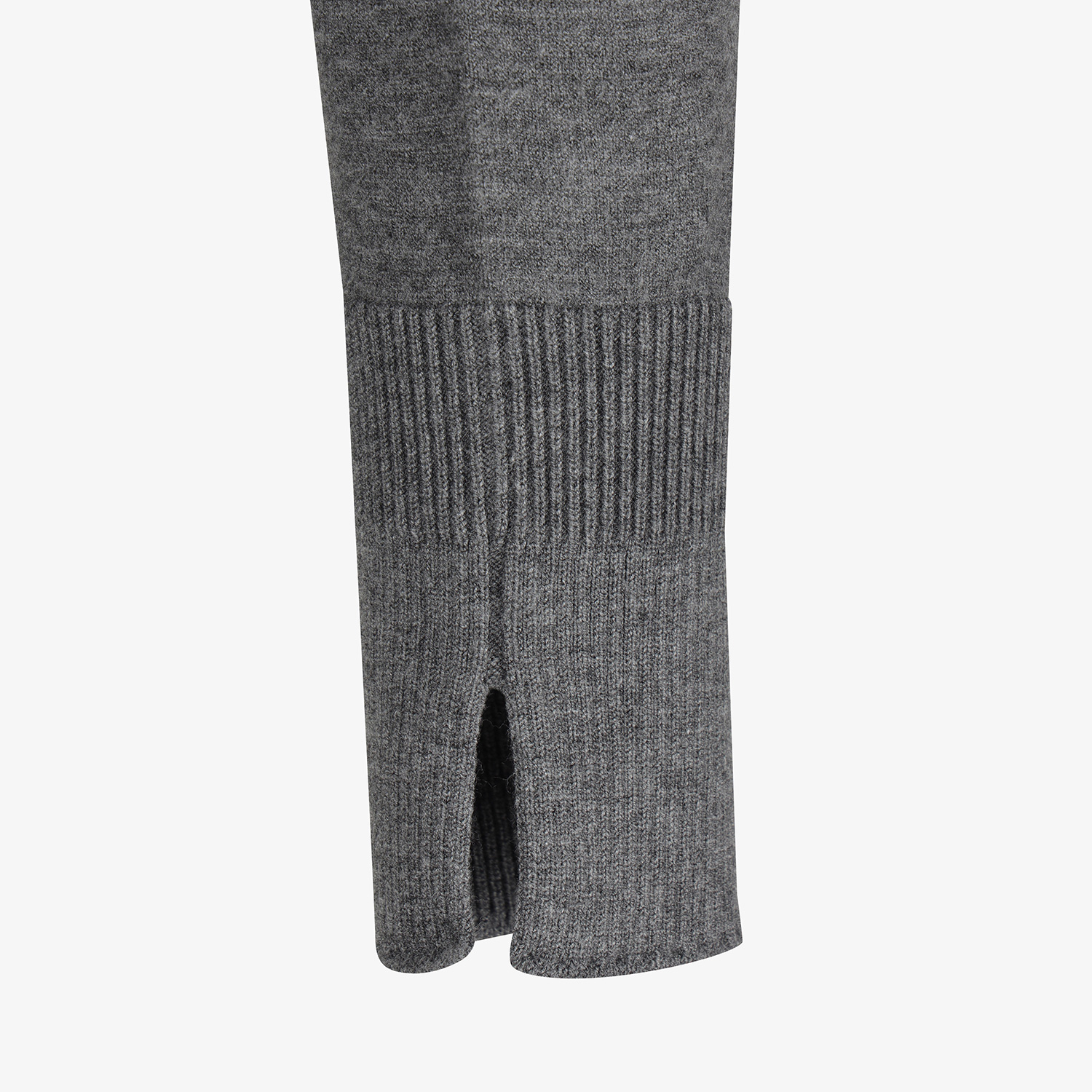 Áo knit golf nữ cổ bẻ phối màu xám — ảnh 6