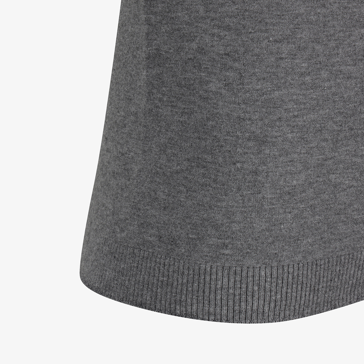 Áo knit golf nữ cổ bẻ phối màu xám — ảnh 5