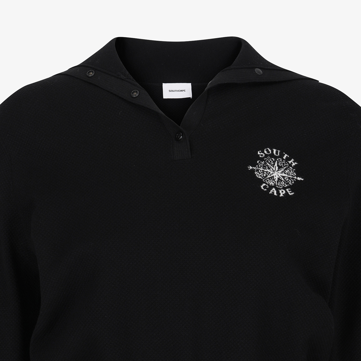 Áo knit golf nữ cổ trụ đen — ảnh 4