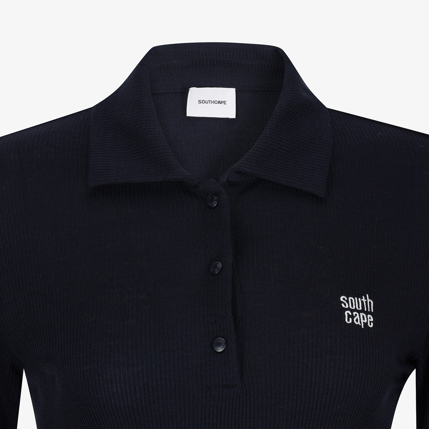 Áo golf nữ tay dài cổ bẻ màu xanh navy — ảnh 4