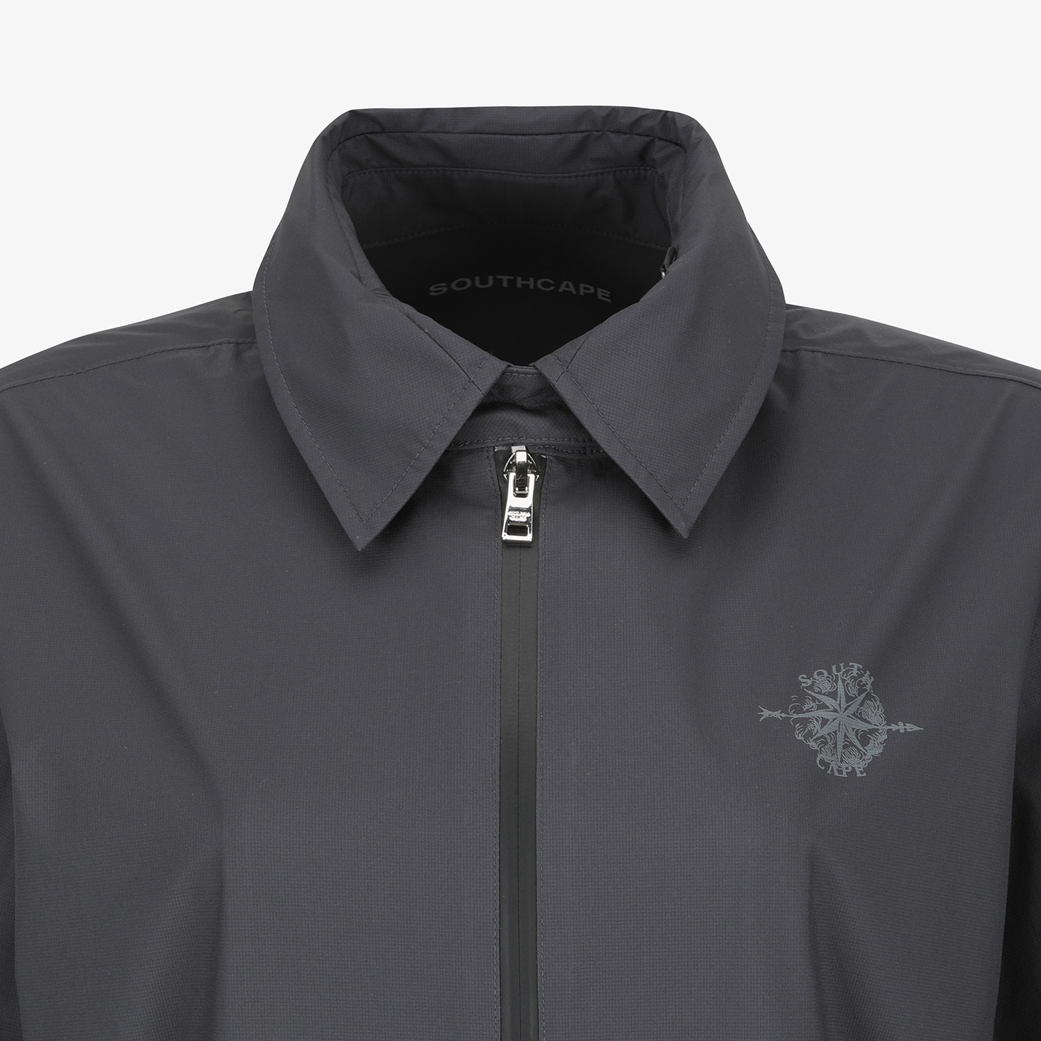 Áo khoác golf nữ dài tay cổ bẻ màu xám đậm — ảnh 4