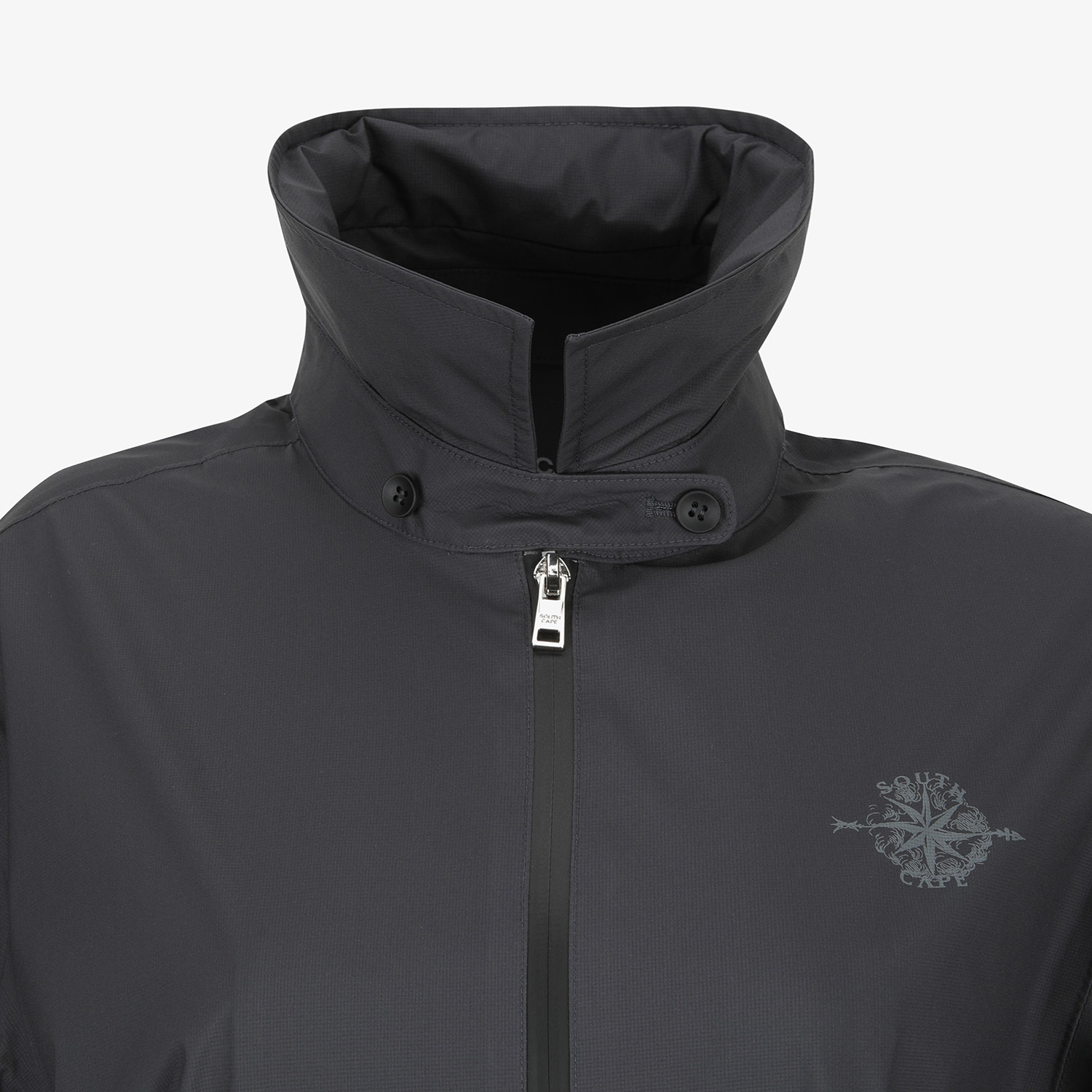 Áo khoác golf nữ dài tay cổ bẻ màu xám đậm — ảnh 6