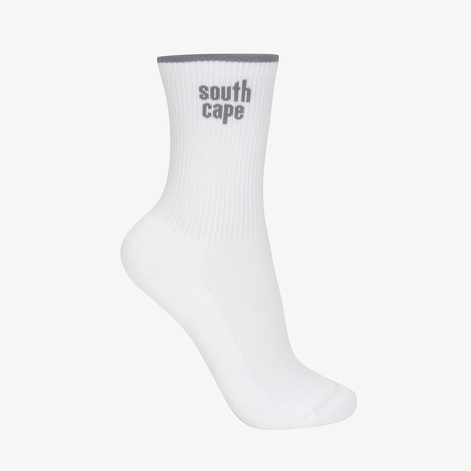 Tất golf nữ cổ cao màu trắng phối chữ Southcape — ảnh 4
