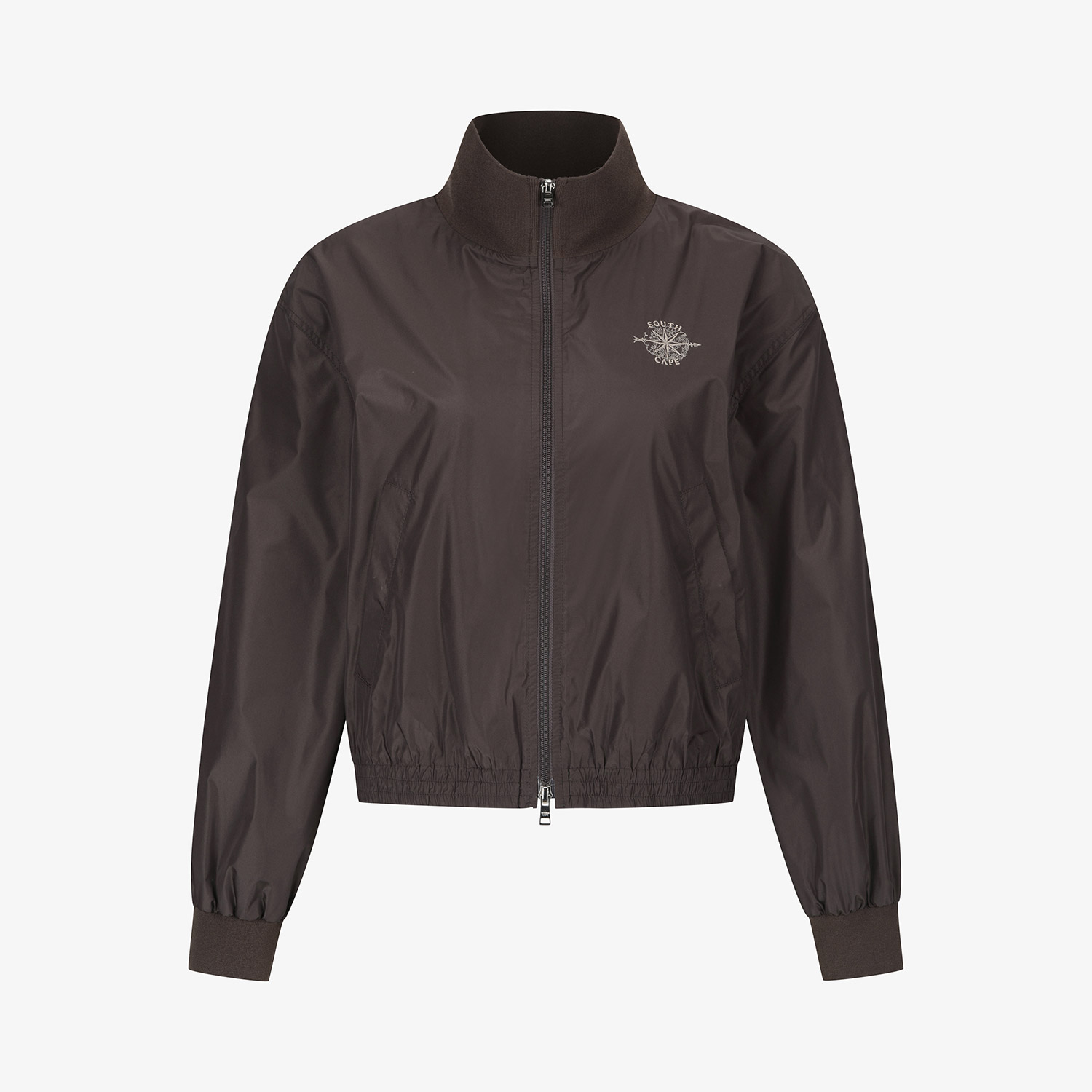 Áo khoác jumper golf nữ Southcape cổ cao tay dài màu nâu