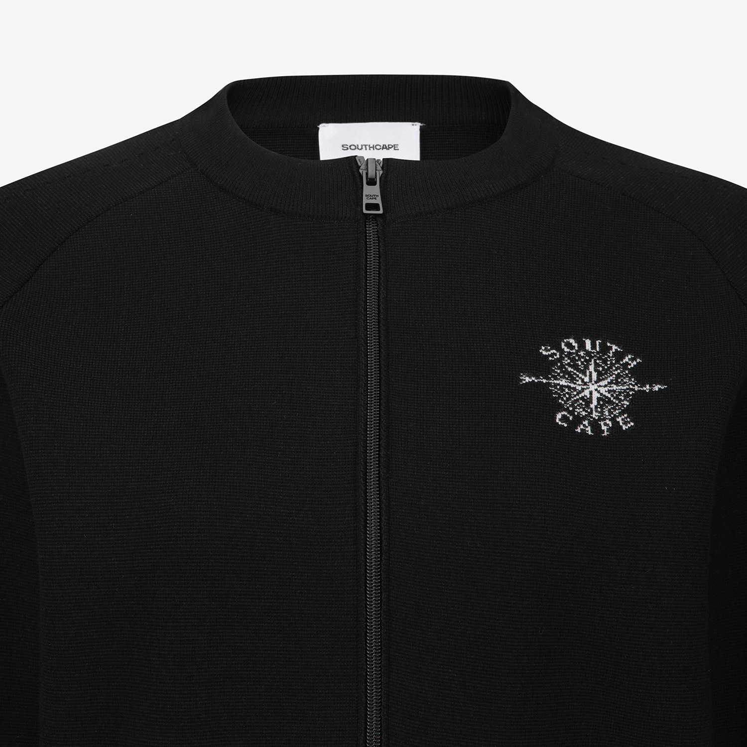 Áo knit golf nữ dáng bomber khóa kéo màu đen — ảnh 4