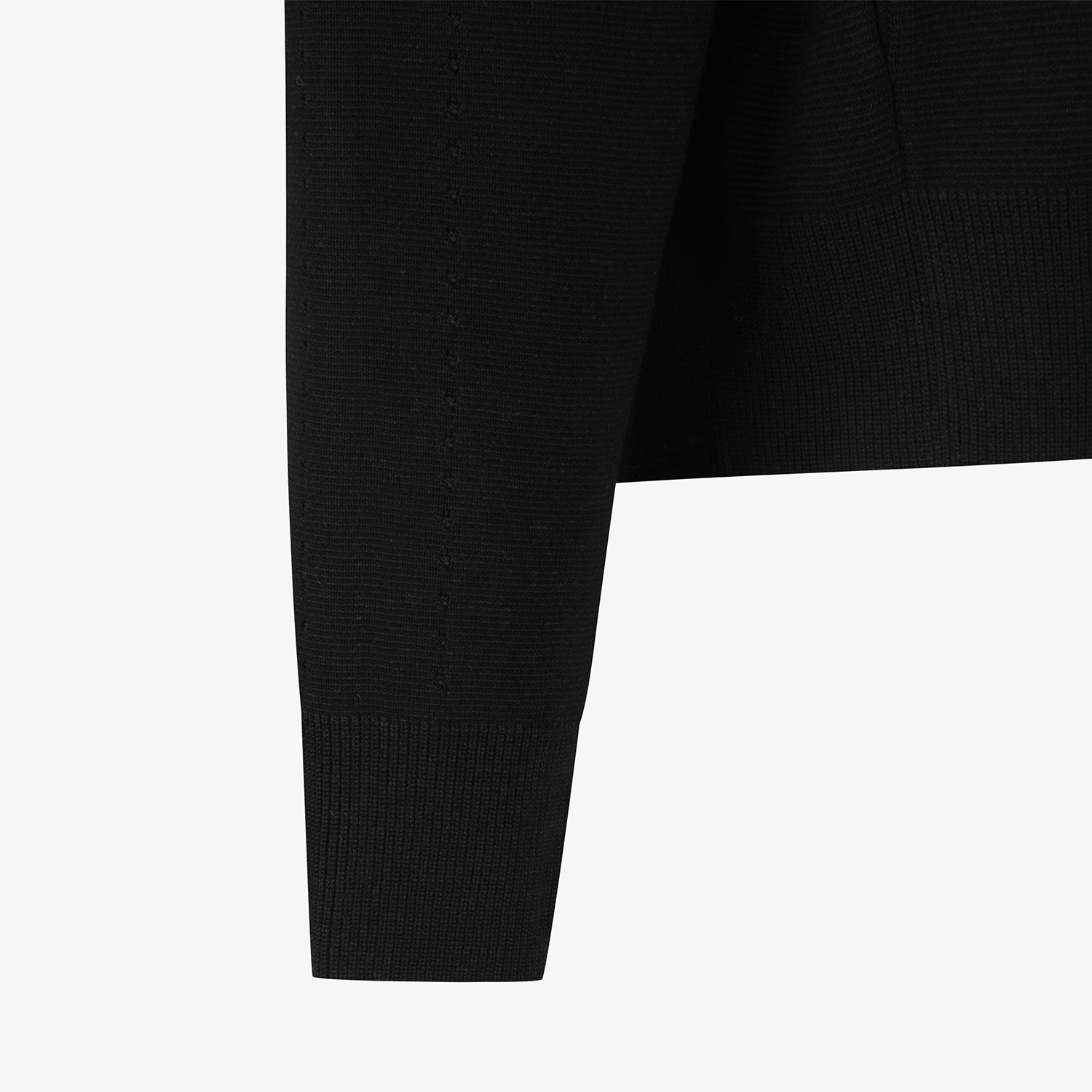 Áo knit golf nữ dáng bomber khóa kéo màu đen — ảnh 6