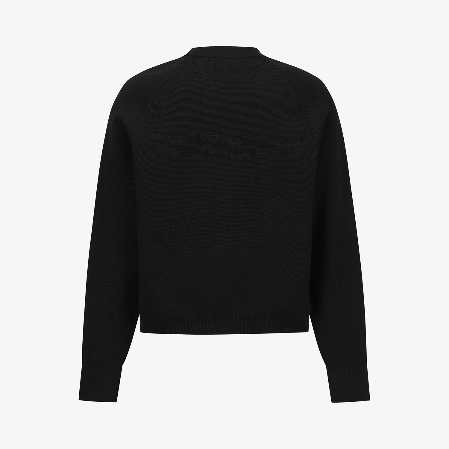 Áo knit golf nữ dáng bomber khóa kéo màu đen — ảnh 3