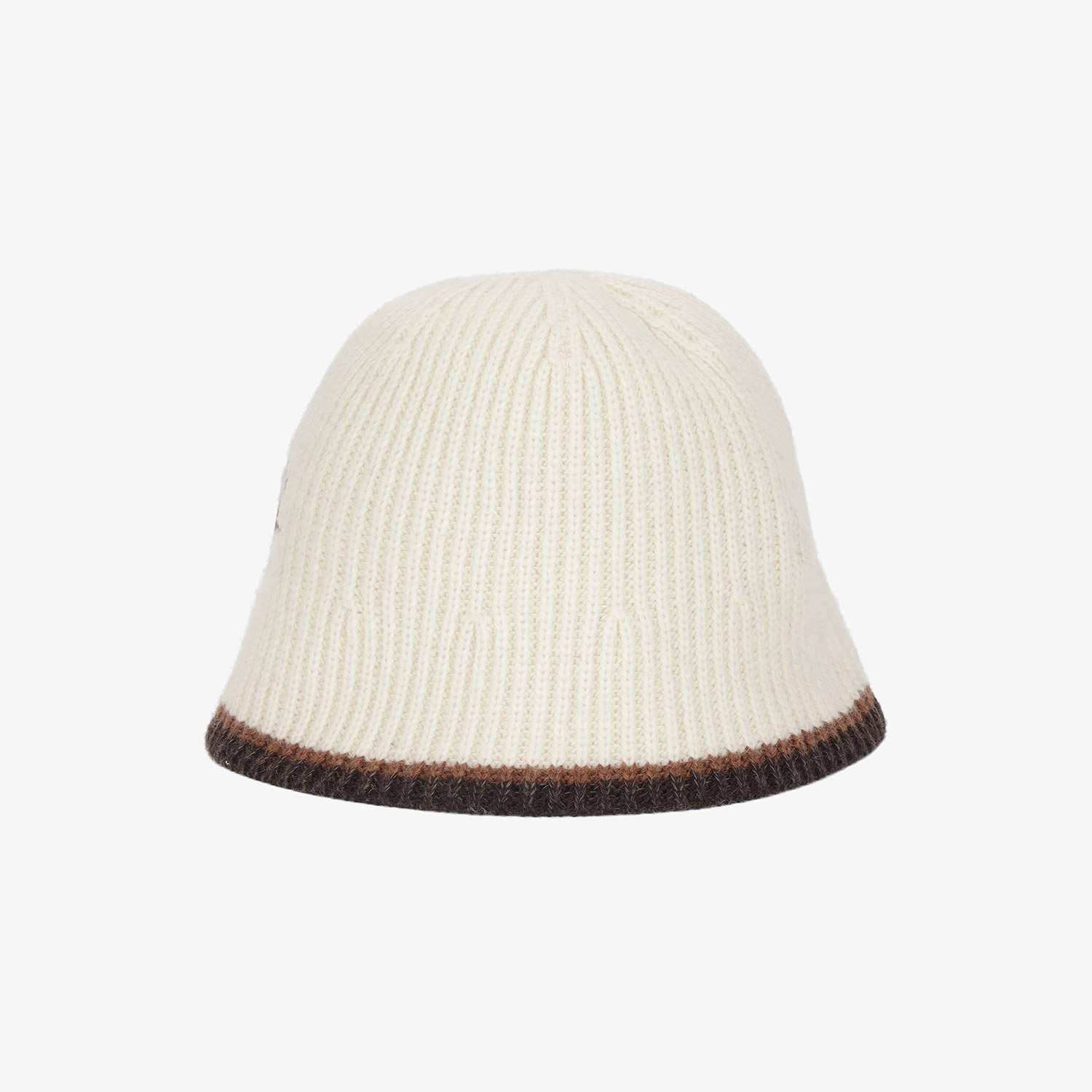 Mũ knit golf nữ màu ngà viền nâu Southcape — ảnh 4