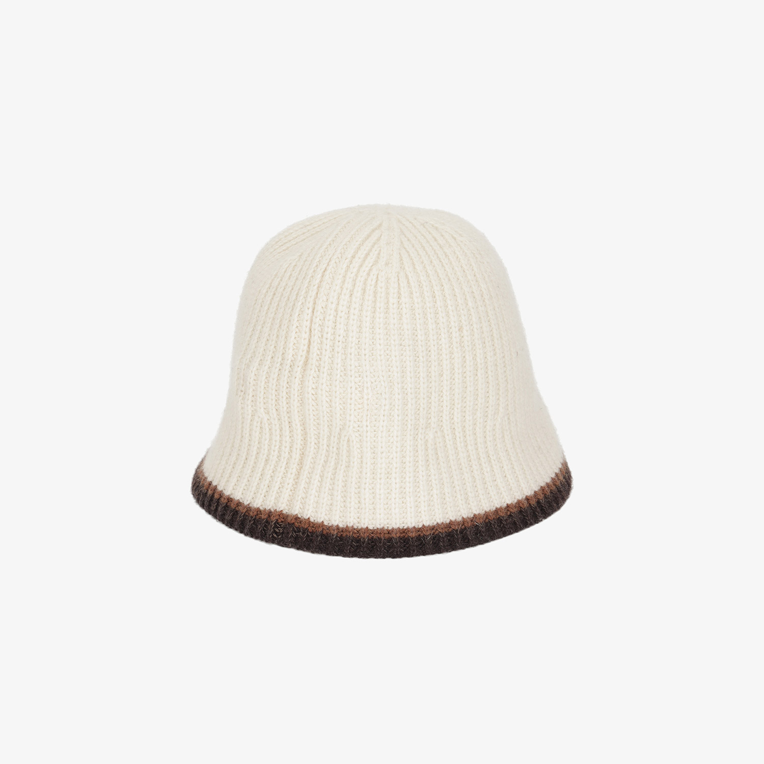 Mũ knit golf nữ màu ngà viền nâu Southcape — ảnh 5