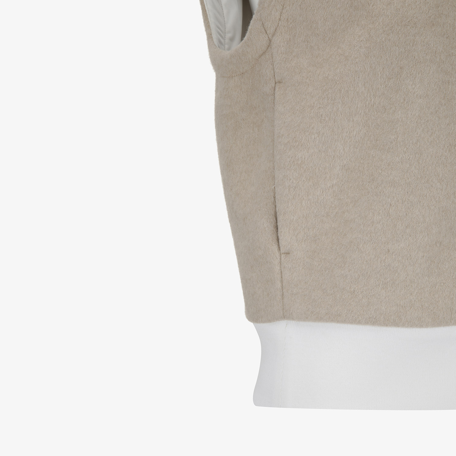 Áo vest golf nữ dáng suông cổ đứng màu be — ảnh 6