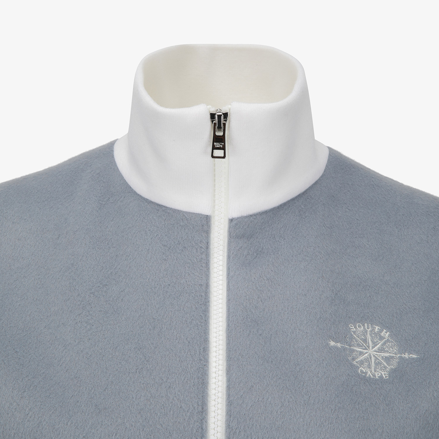 Áo vest golf nữ dáng suông cổ cao màu xanh dương — ảnh 4
