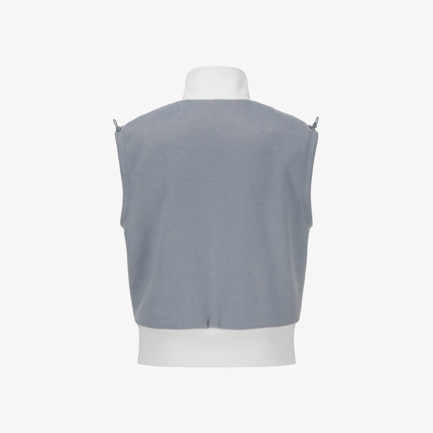 Áo vest golf nữ dáng suông cổ cao màu xanh dương — ảnh 3