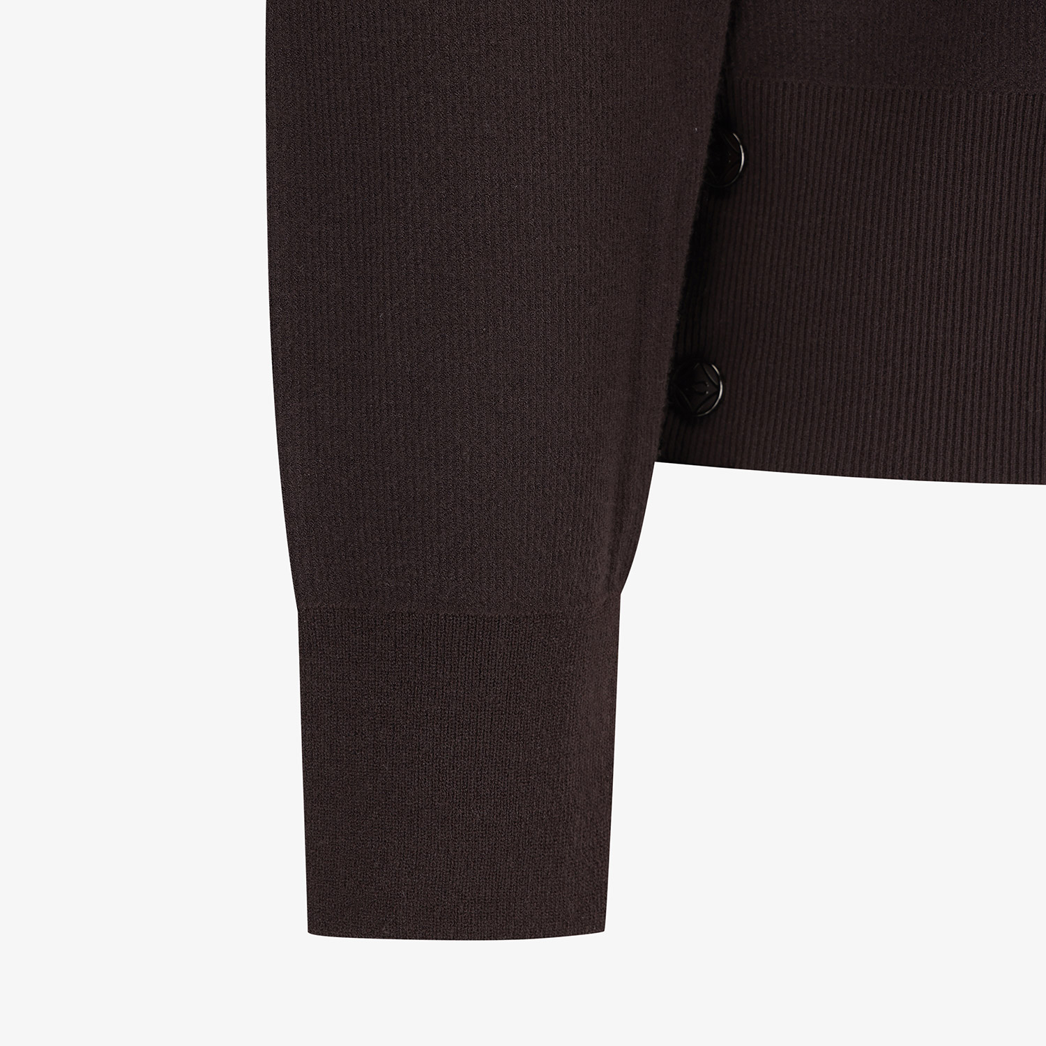 Áo knit golf nữ cổ tròn màu nâu — ảnh 5