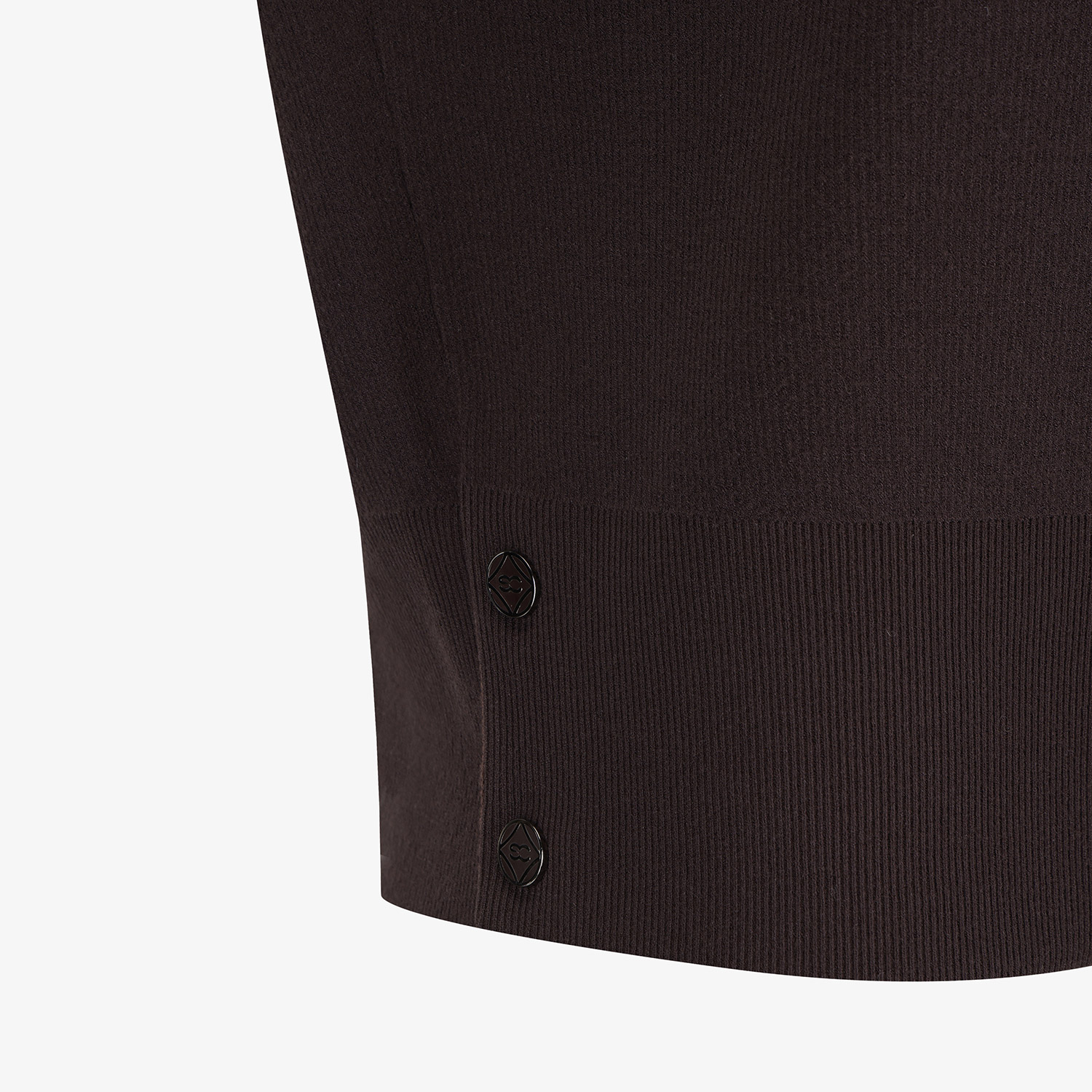 Áo knit golf nữ cổ tròn màu nâu — ảnh 6