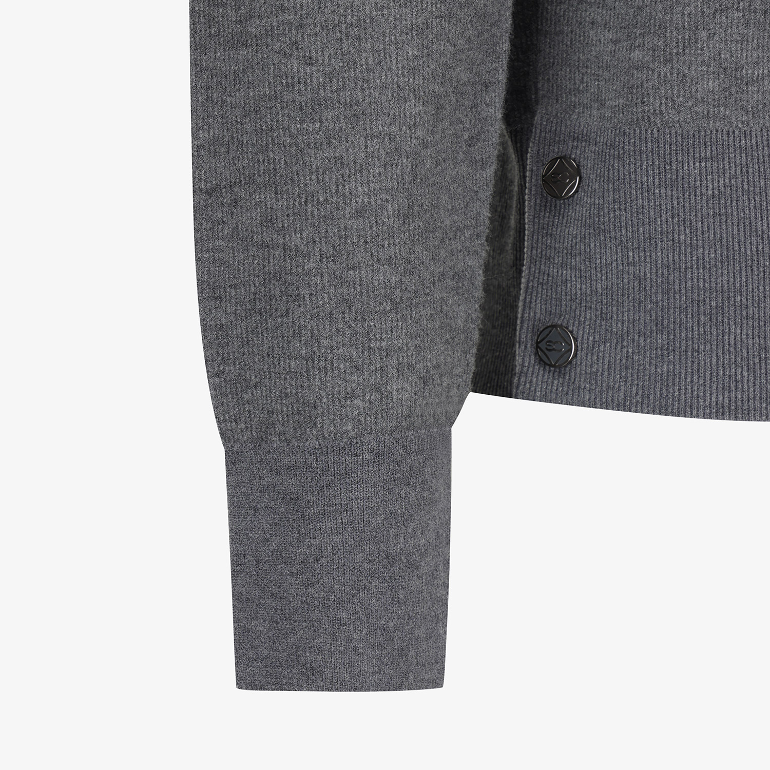 Áo knit golf nữ cổ tròn màu xám — ảnh 5