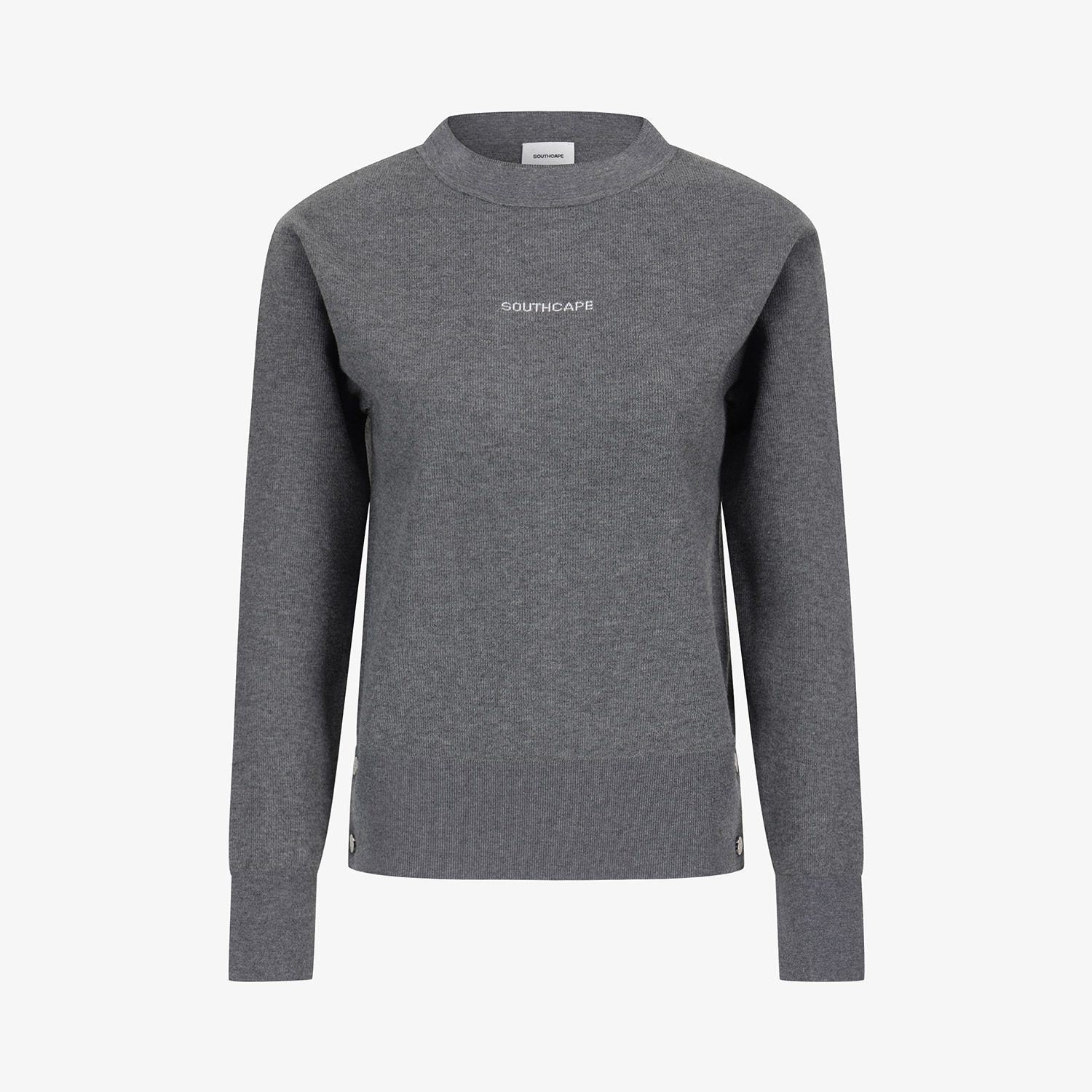 Áo knit golf nữ Southcape màu xám cổ tròn tay dài