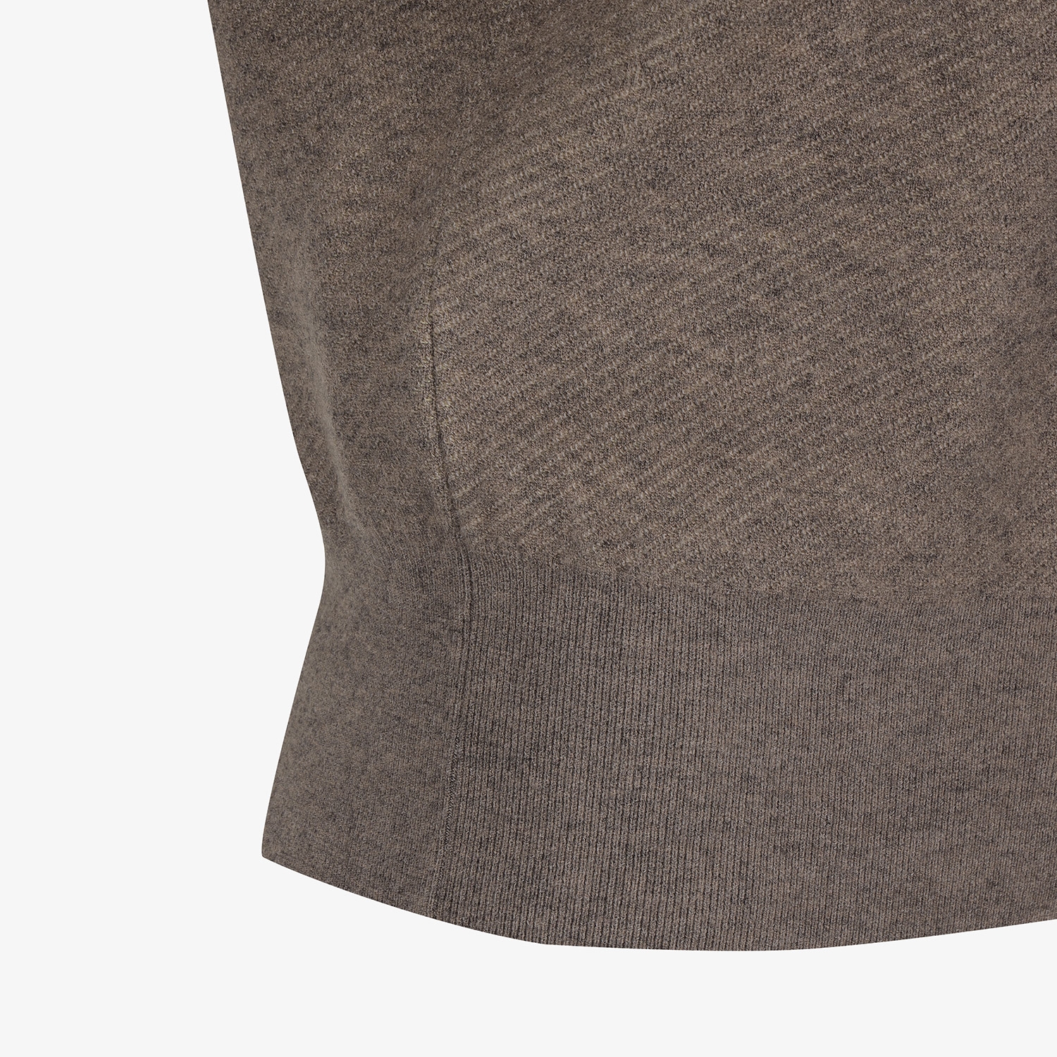 Áo knit golf nữ cổ cao tay dài màu nâu nhạt — ảnh 6
