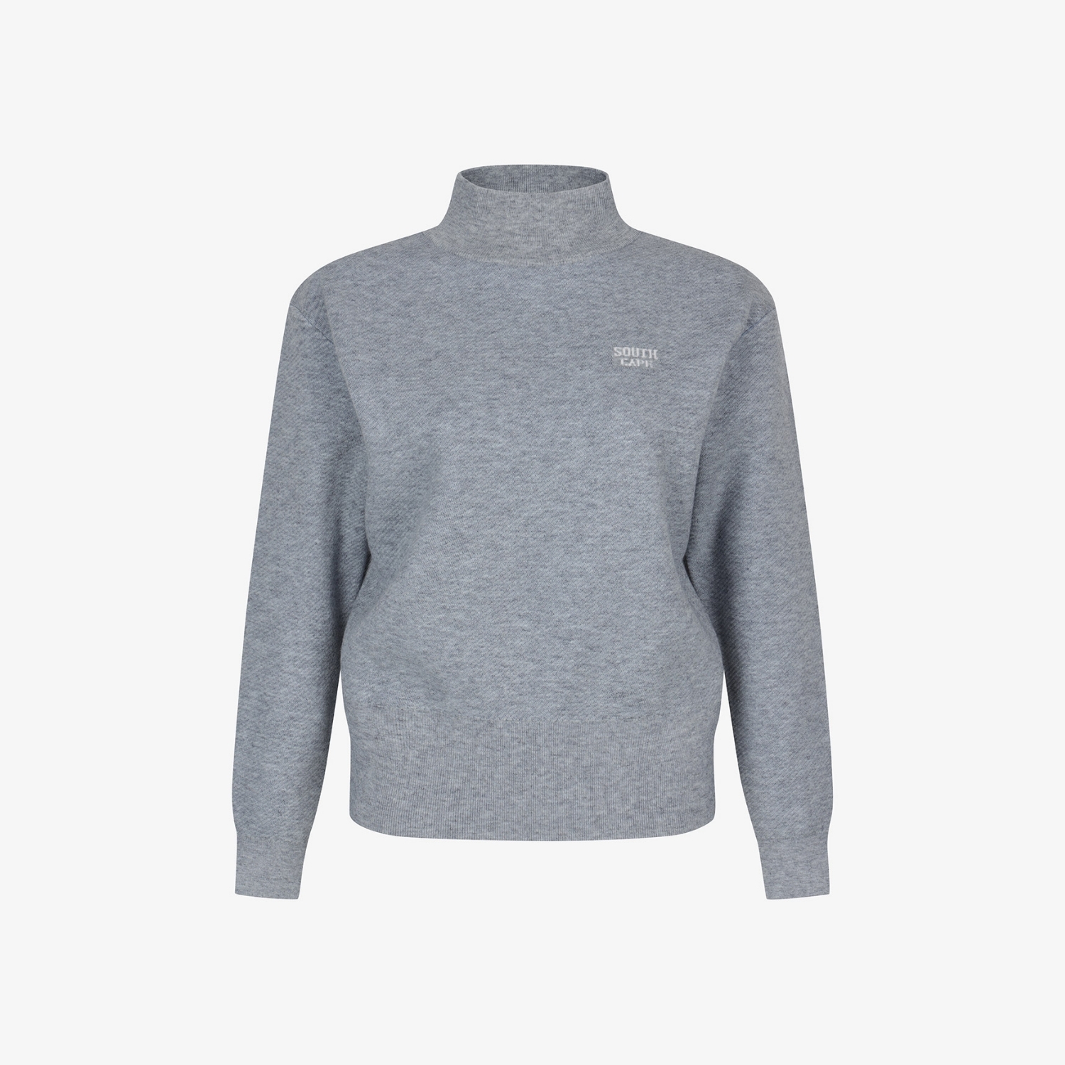 Áo knit golf nữ cổ cao màu xanh dương — ảnh 2