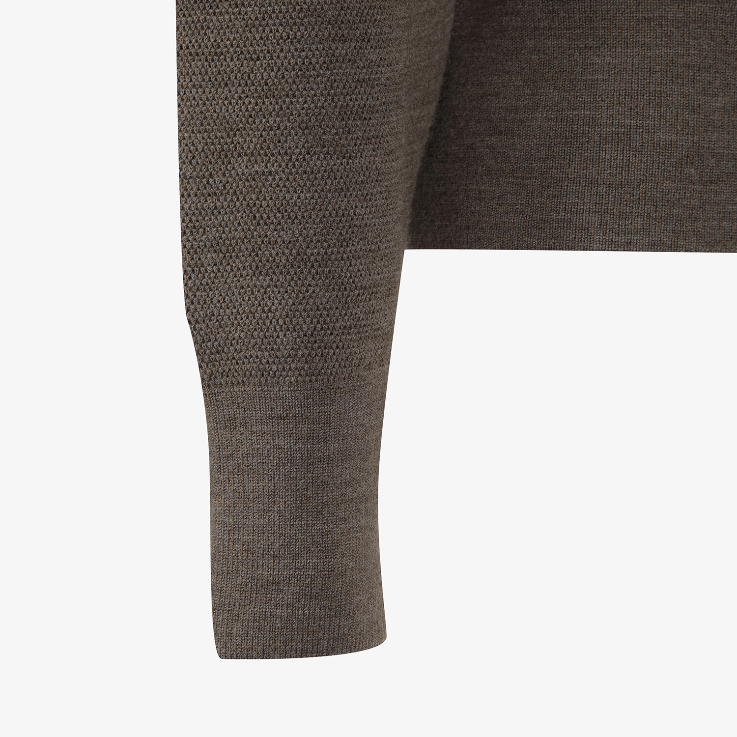 Áo knit golf nữ kiểu khóa kéo màu nâu nhạt — ảnh 6