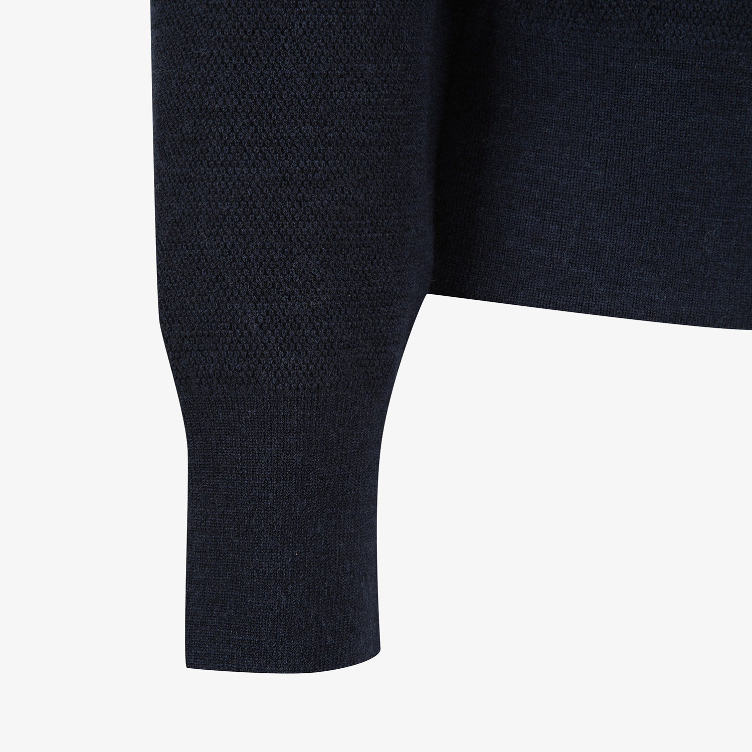 Áo knit golf nữ kiểu khóa kéo có mũ màu xanh navy — ảnh 6