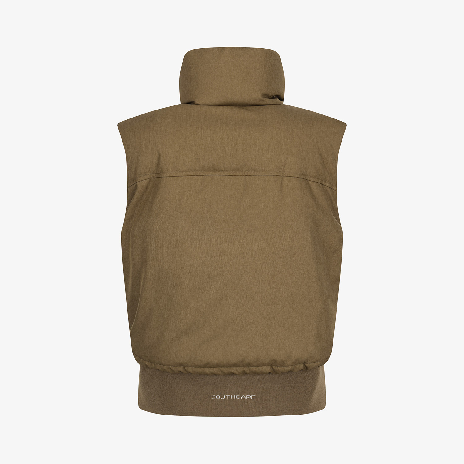 Áo vest golf nữ dáng ôm cổ cao màu be — ảnh 3