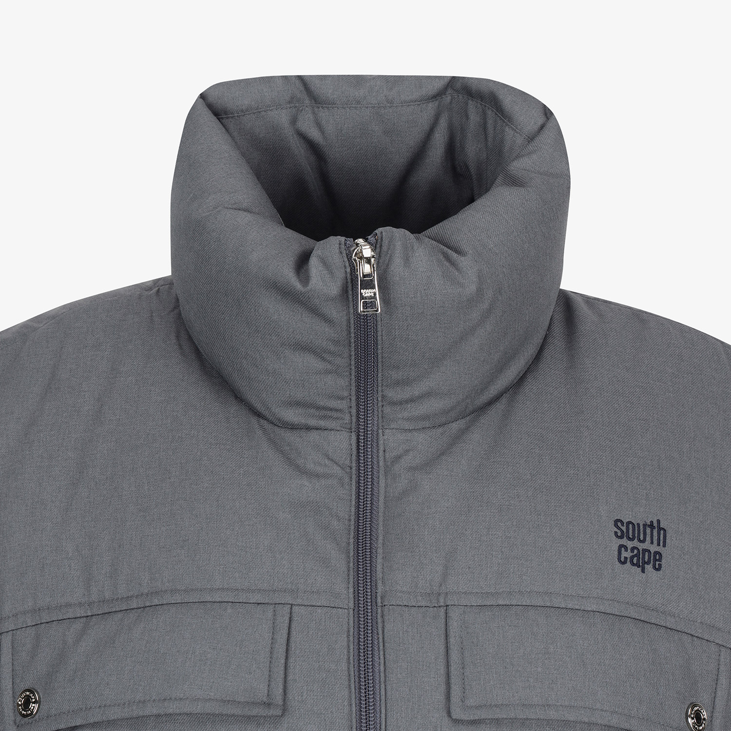 Áo vest golf nữ dáng phao gile cổ cao màu xám — ảnh 4