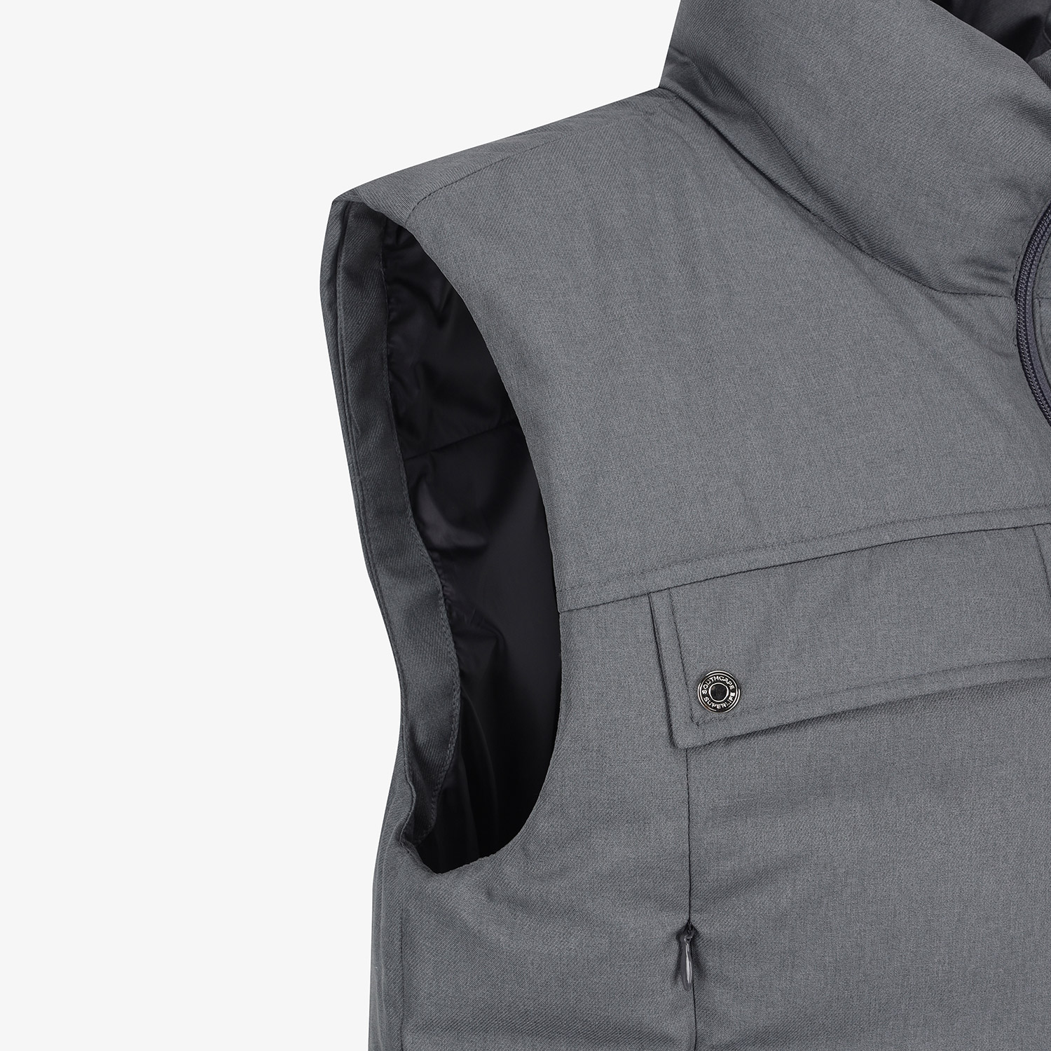 Áo vest golf nữ dáng phao gile cổ cao màu xám — ảnh 5