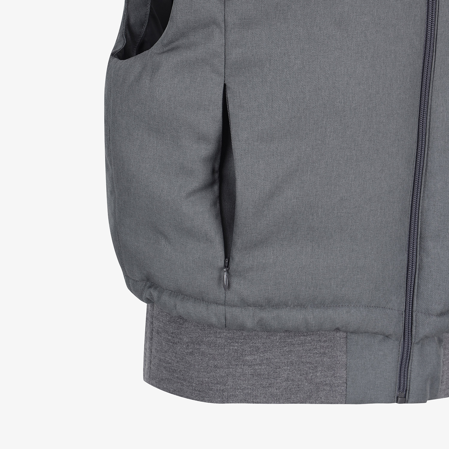 Áo vest golf nữ dáng phao gile cổ cao màu xám — ảnh 6