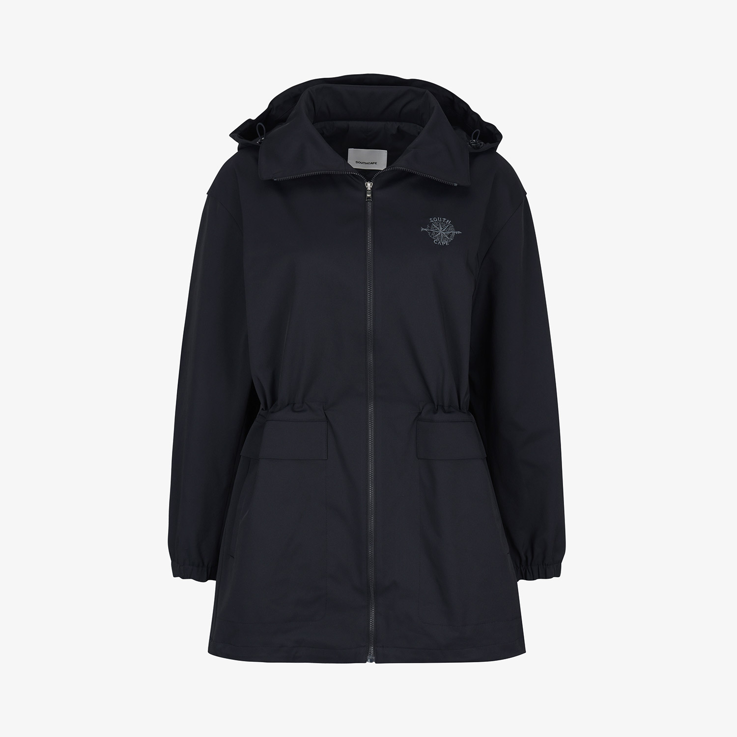 Áo khoác golf nữ dáng dài màu xanh navy đậm — ảnh 2